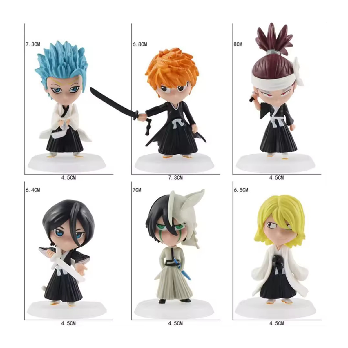 Bleach Anime Actionfigur Ichigo aus Kunststoff in Schwarz und Mehrfarbig als Schreibtisch Dekoration - Bild 2