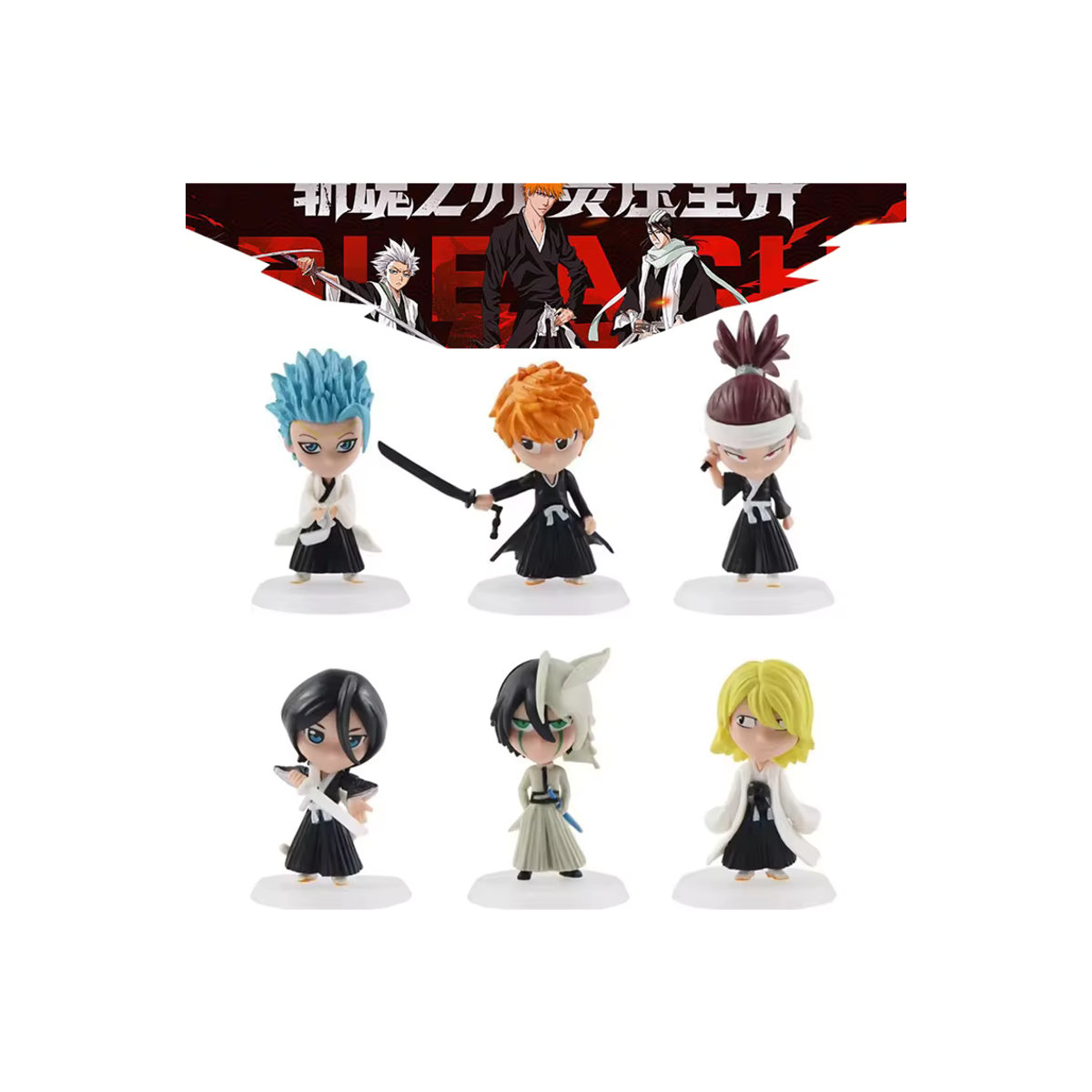 Bleach Anime Actionfigur Ichigo aus Kunststoff in Schwarz und Mehrfarbig als Schreibtisch Dekoration - Bild 6