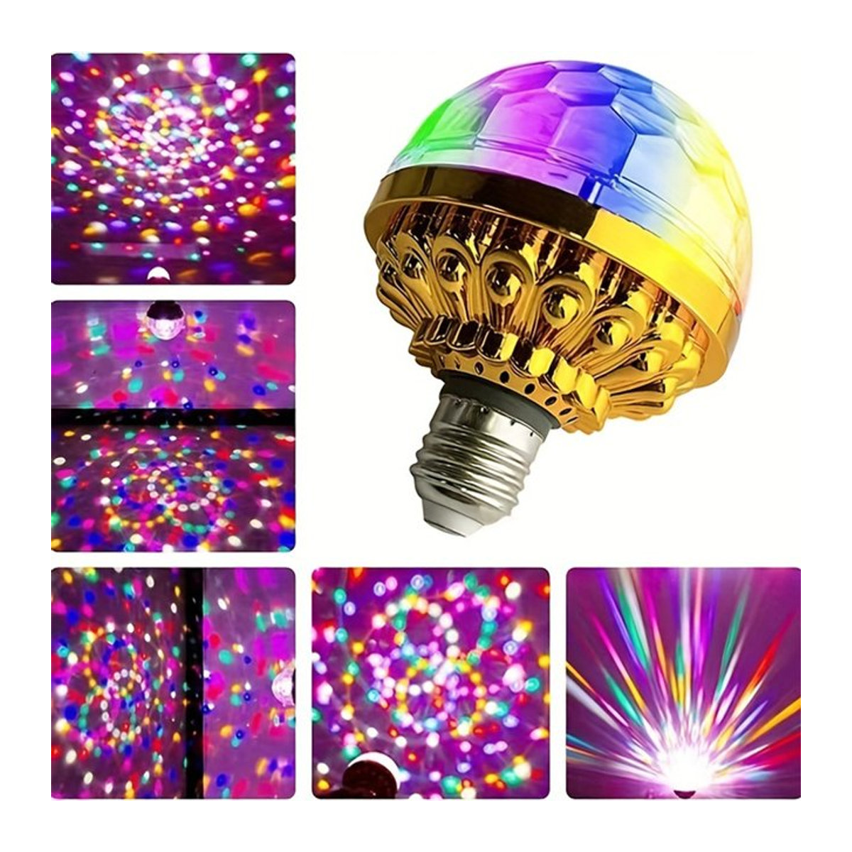 BLKJ RGB LED Projektor Lampe mit E27 Sockel für Party und Disco in Bunt - Bild 1