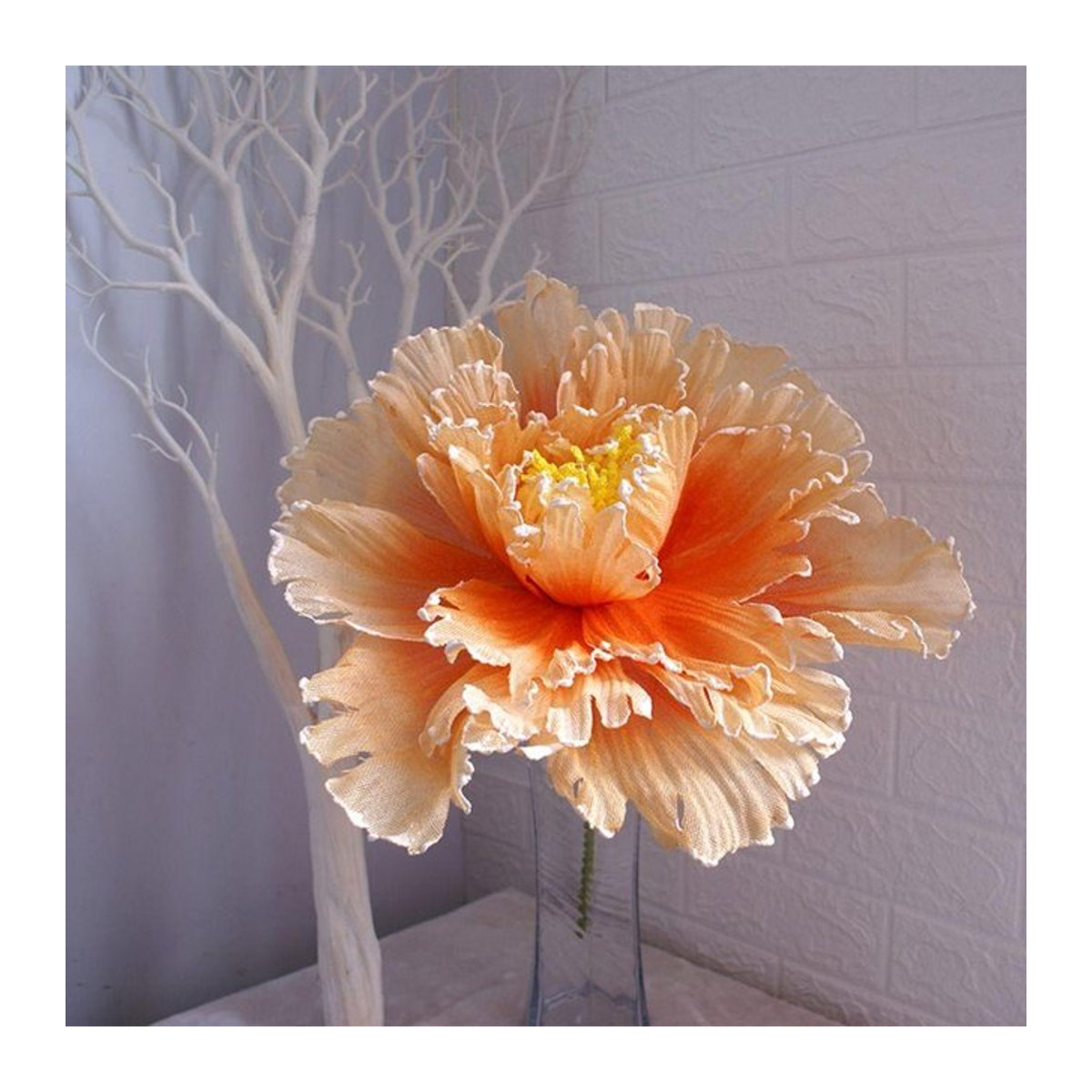 Bloom Habitat Künstliche Pfingstrose in Orange, Textil, Höhe: 40 cm - Bild 1