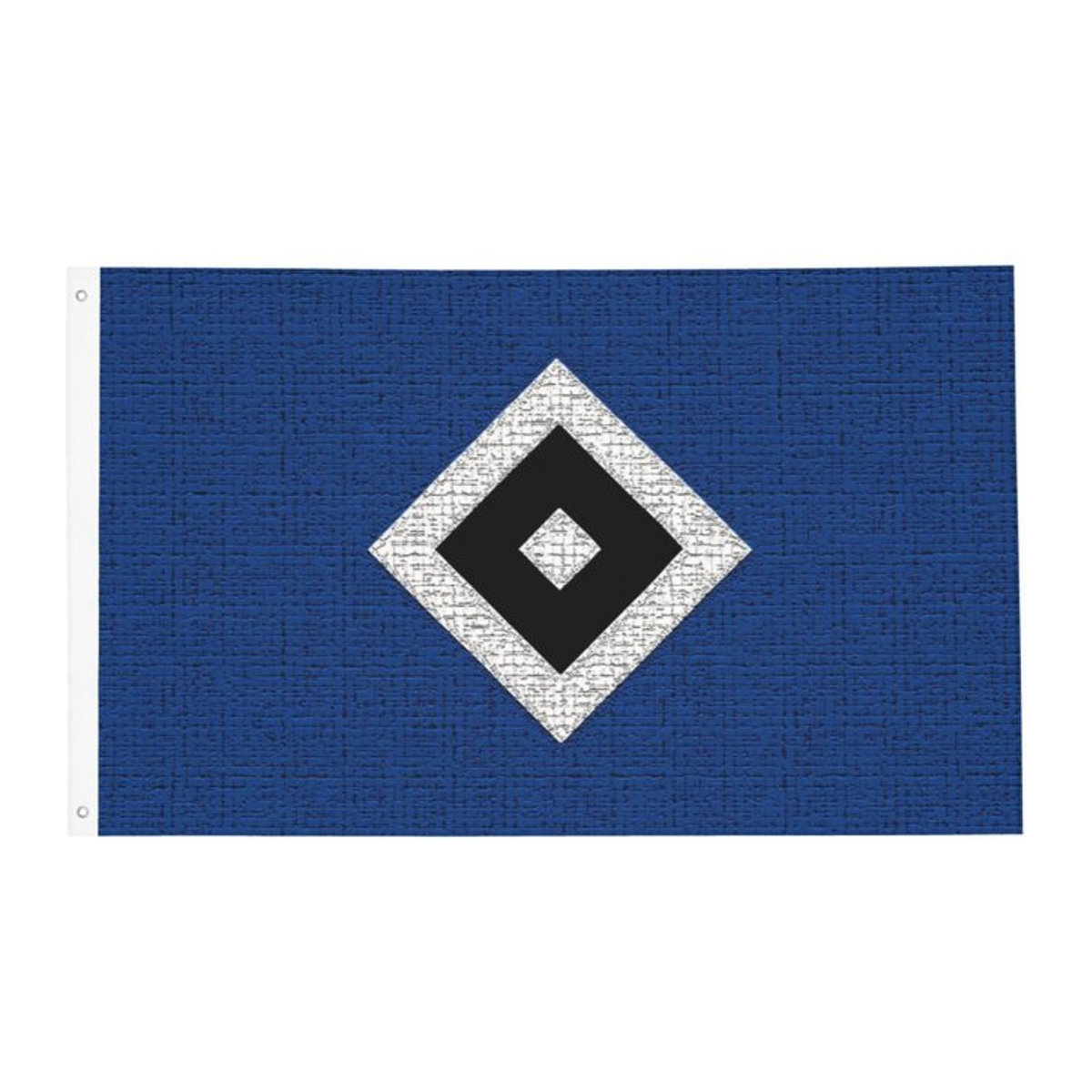 Blue Diamond HSV Fußballflagge Hamburgers SV doppelseitig in Blau, B x H: 90 x 150 cm - Bild 1