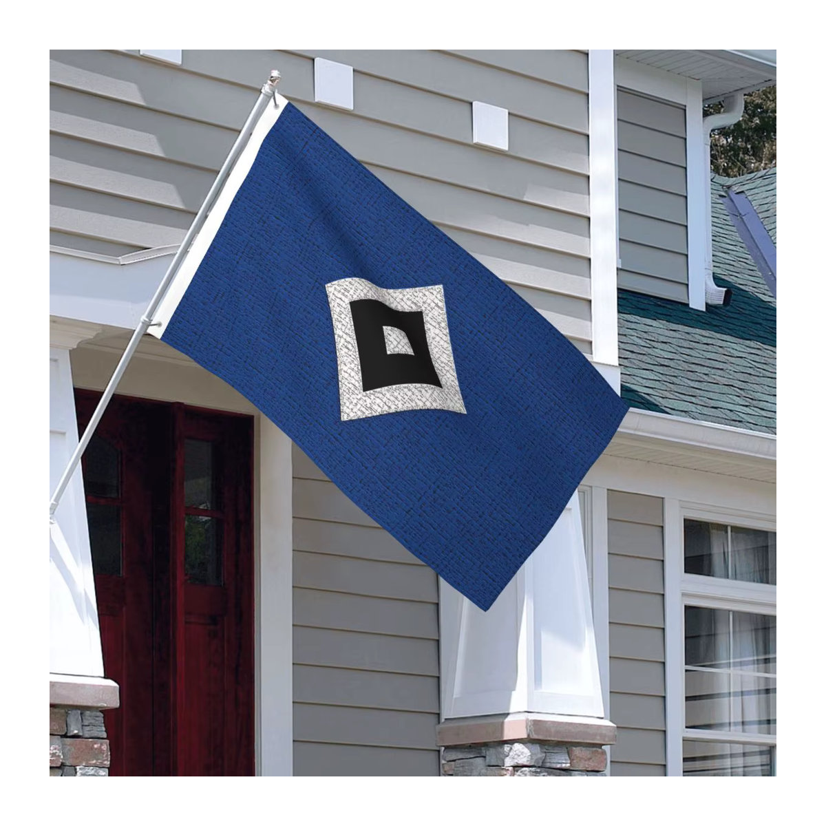 Blue Diamond HSV Fußballflagge Hamburgers SV doppelseitig in Blau, B x H: 90 x 150 cm - Bild 4