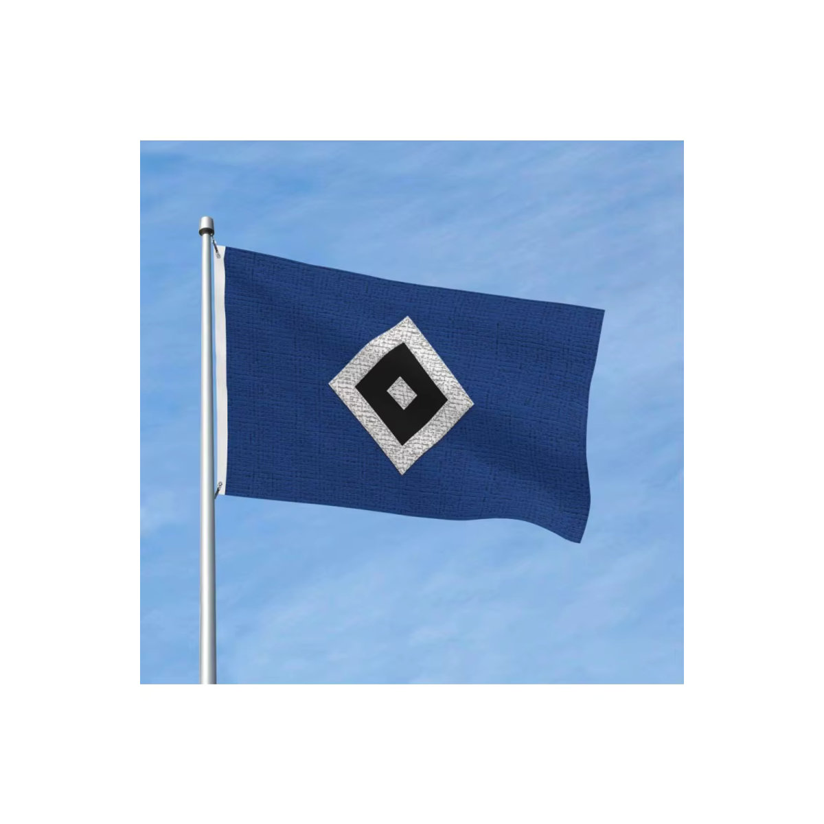 Blue Diamond HSV Fußballflagge Hamburgers SV doppelseitig in Blau, B x H: 90 x 150 cm - Bild 6