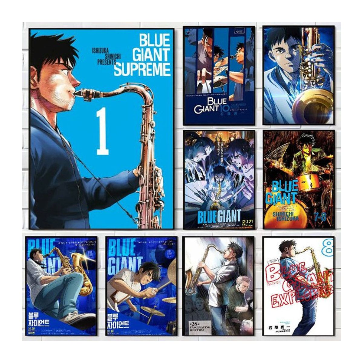 Blue Giant Anime-Poster von moetch, mehrfarbiges Kunstwerk aus Papier in Hochformat zur Raumdekoration - Bild 1