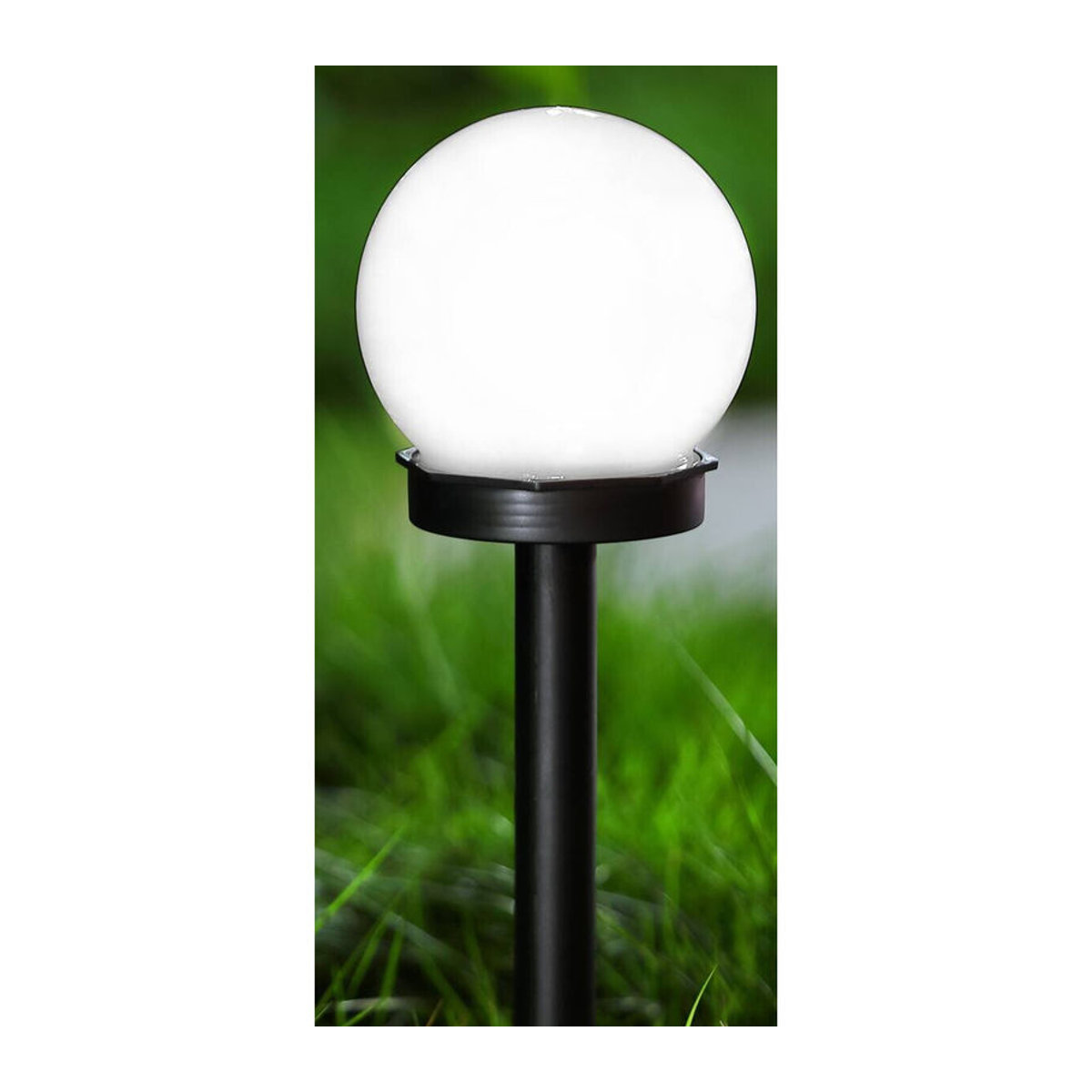 Blulaxa Solarleuchte LED Kaltweiß aus Kunststoff in Weiß mit IP45 Schutz, Höhe: 70 cm, Durchmesser: 25 cm - Bild 2