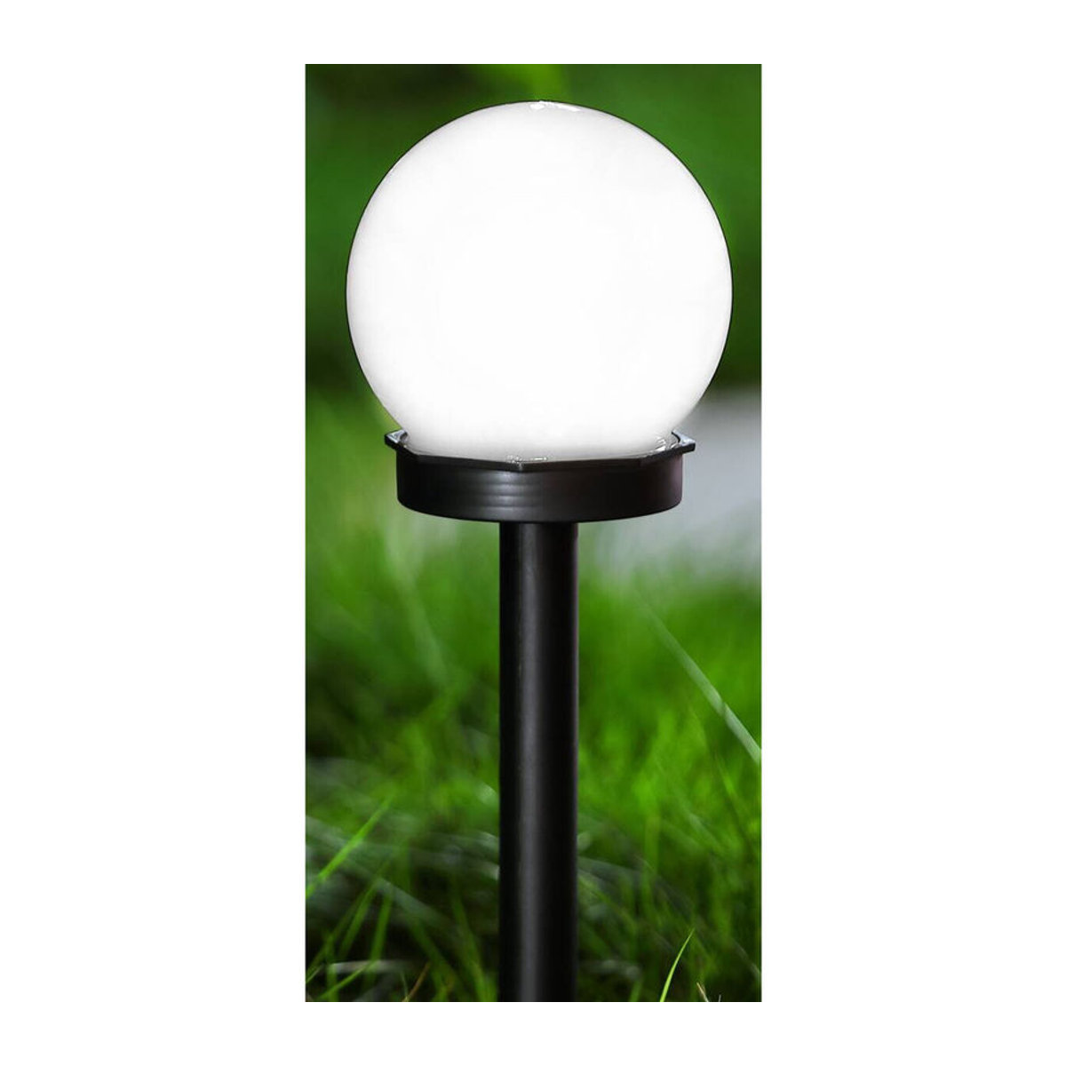 Blulaxa Solarleuchte LED Kaltweiß Modern Weiß Kunststoff Höhe: 55 cm, Durchmesser: 15 cm - Bild 2