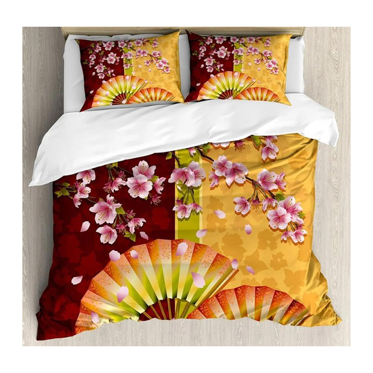 Blumiges Bettwäsche-Set JMG Household Supplies mit Mohnblumen-Design, mehrfarbig, B/H: 135 x 200 cm - Bild 1