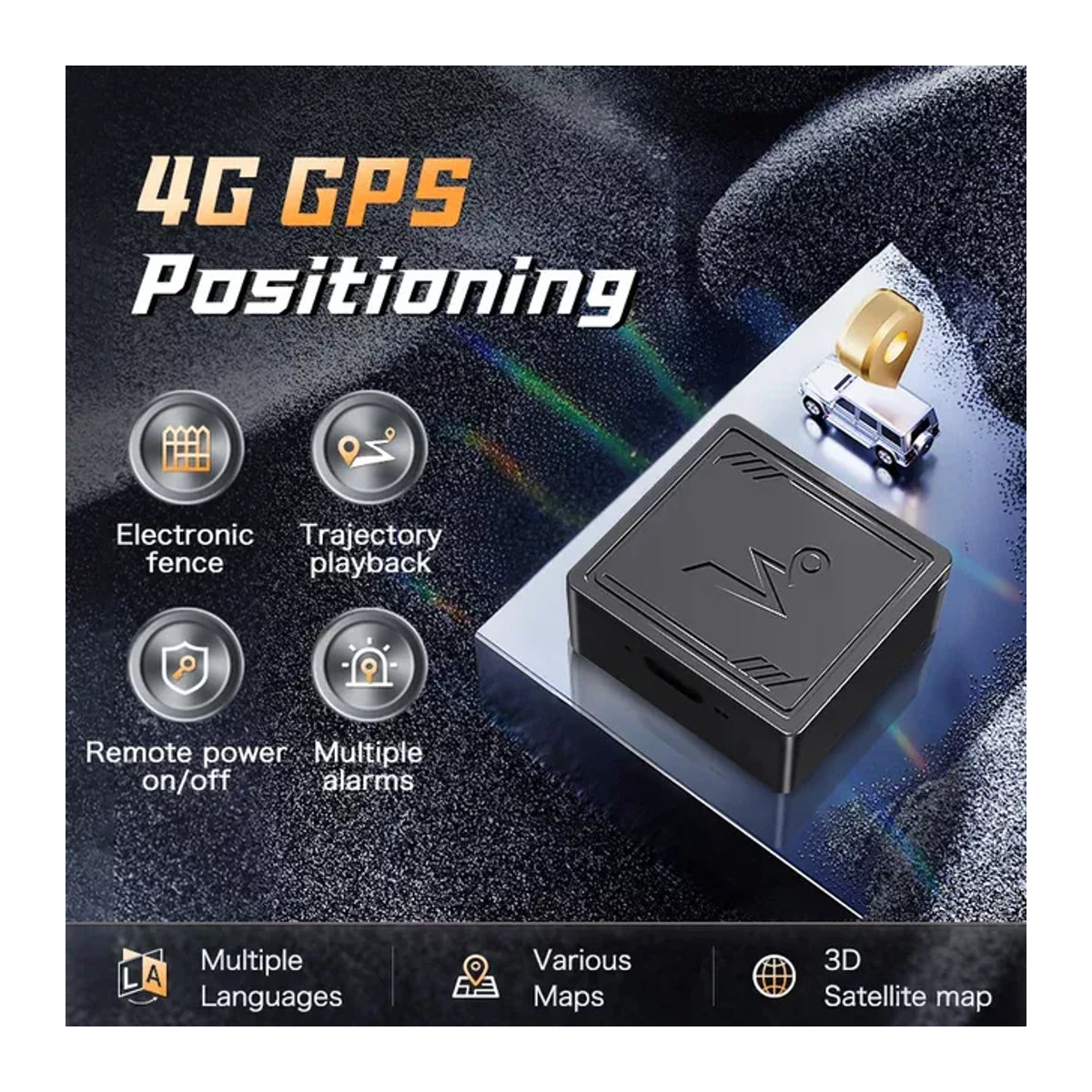 BMAD 4G Mini GPS Intelligenter Locator in Schwarz für Ältere und Kinder mit langer Akkulaufzeit und präziser Positionierung - Bild 1