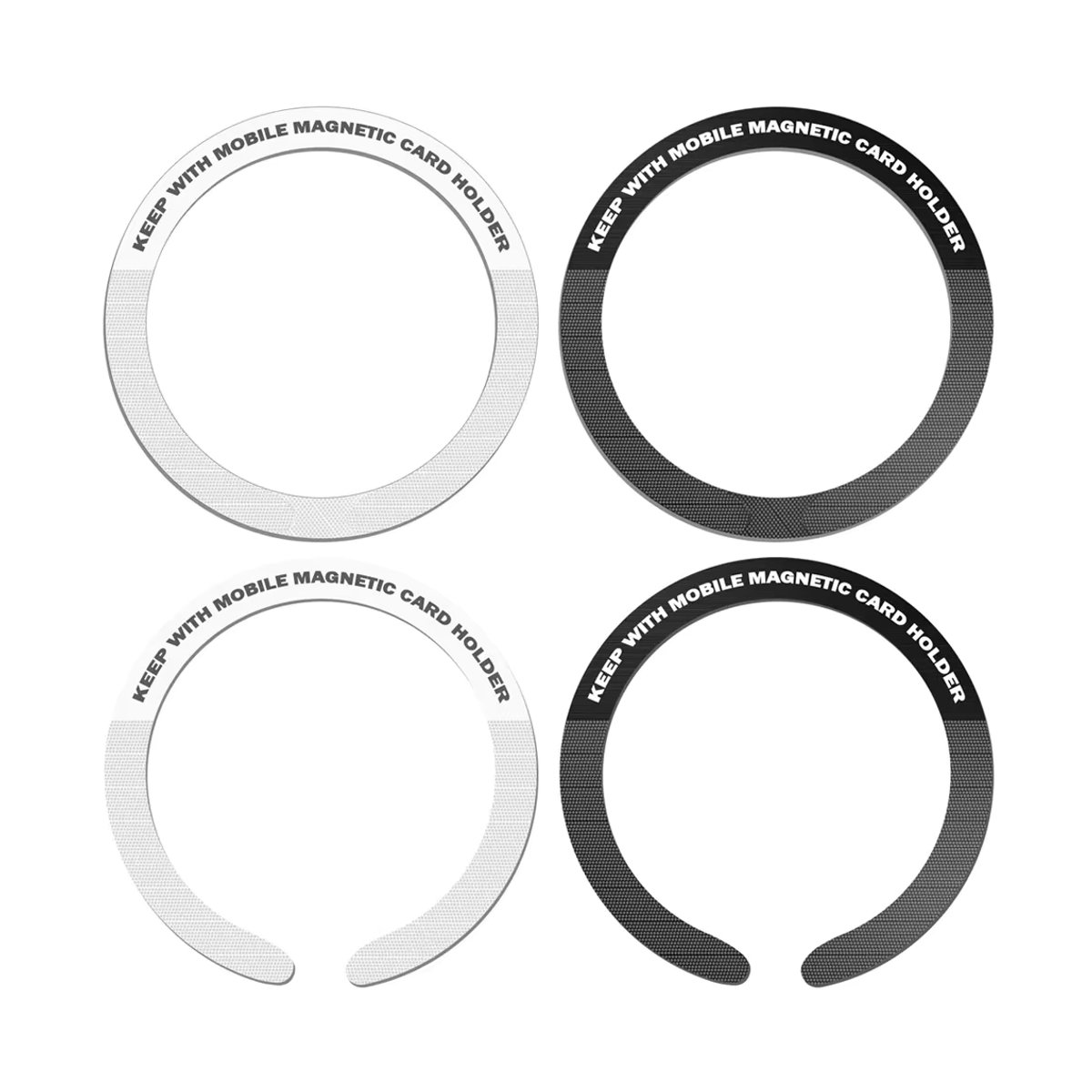 BMAD Magnetische Ring Halter Platte für MagSafe und kabellose Ladegeräte, Metall Aufkleber für iPhone 12-14, Schwarz und Silber - Bild 3