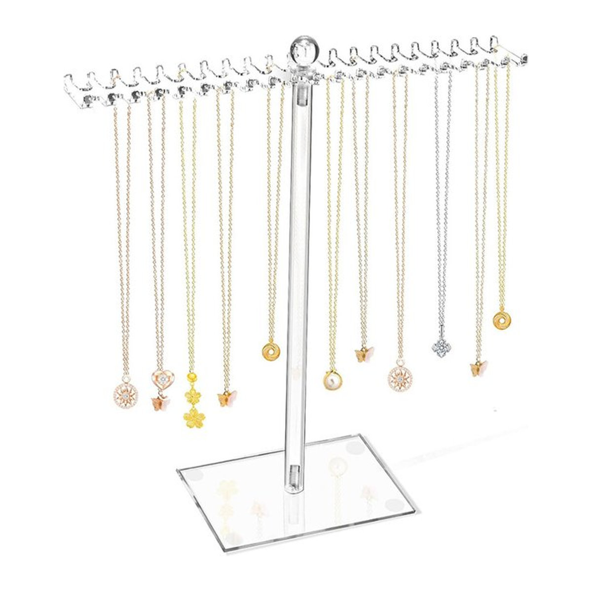 Bo Home Transparenter Halskettenhalter aus Acryl als minimalistischer Schmuckaufbewahrungs- und Ausstellungsständer - Bild 1