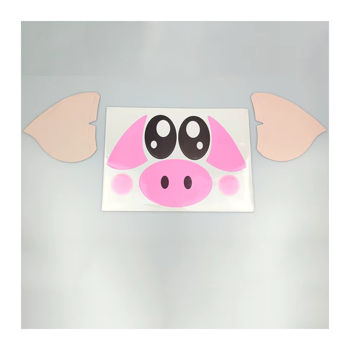 Bobo Ball 3D Tieraufkleber für Ballondekoration mit Schweinekopf, Einhorn, Katze und Kaninchen in Rosa und Transparent - Bild 2