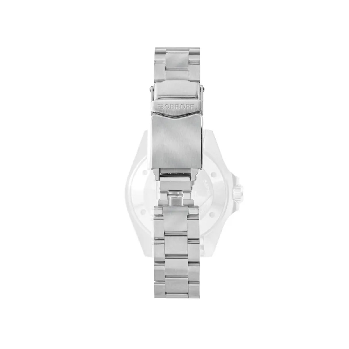 Bobroff Herrenarmbanduhr mit silbernem Metallarmband - Bild 1