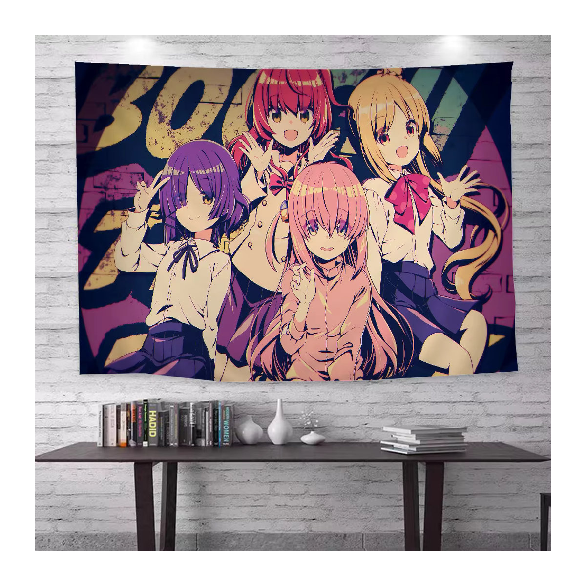 BOCCHI THE ROCK Anime Wandteppich Kunstdruck von Potdemiel, mehrfarbig, B/H: 70 x 70 cm - Bild 2