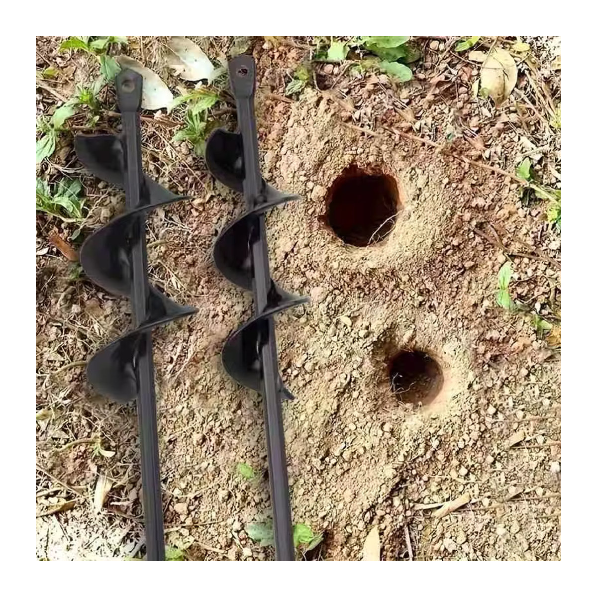 Bodenbohrer mit abnehmbarem Spiralstab zum Pflanzen und Umpflanzen von Sämlingen und Gemüse im Garten - Bild 4