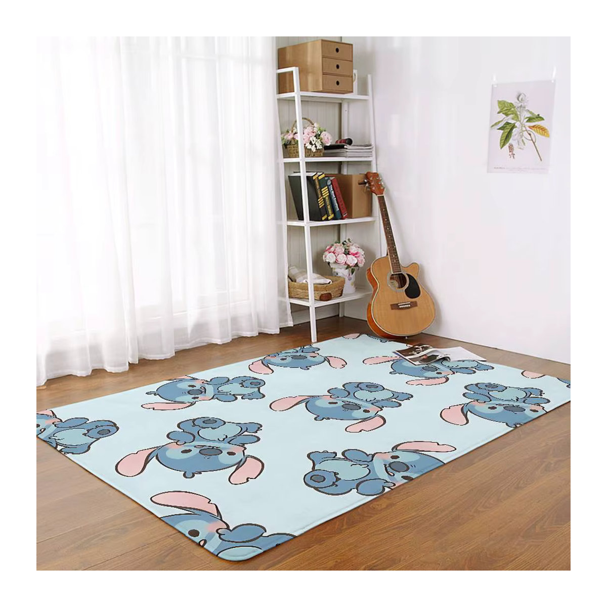 Bodenmatte mit Cartoon-Stitch-Motiv in Mehrfarbig für Wohnzimmer, Schlafzimmer oder Außenbereich - Bild 2