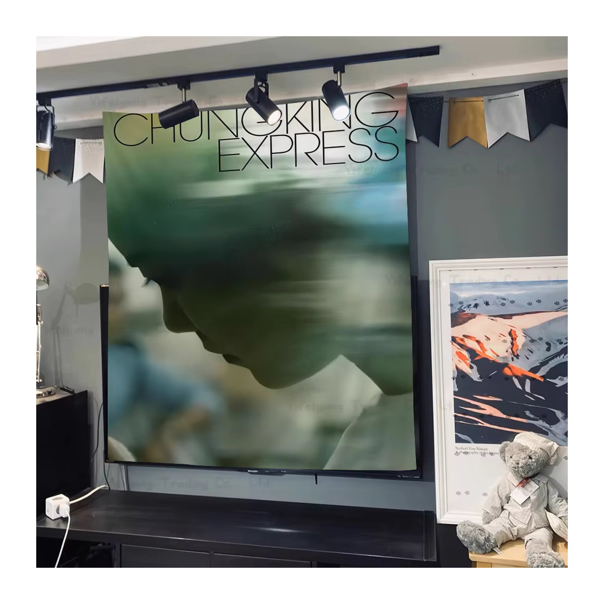 Bohemian Wandteppich im Mandala-Design mit Movie Wong Kar Wai Print, mehrfarbig, Textil, B/H: 70 x 70 cm - Bild 5