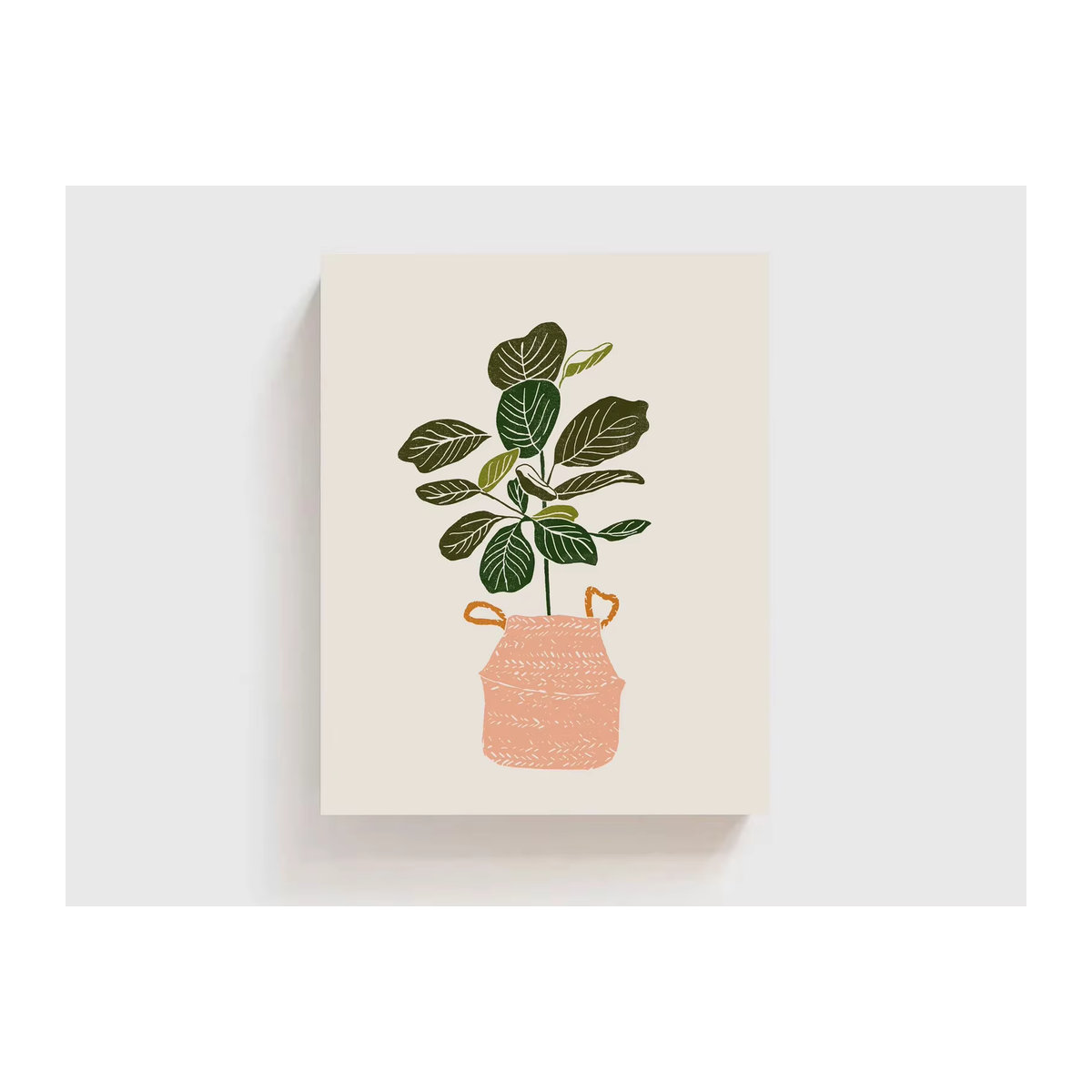 Boho Botanischer Druck Fiddle Leaf Feige als digitale Wandkunst für dein Kinderzimmer in mehrfarbigem Design - Bild 4
