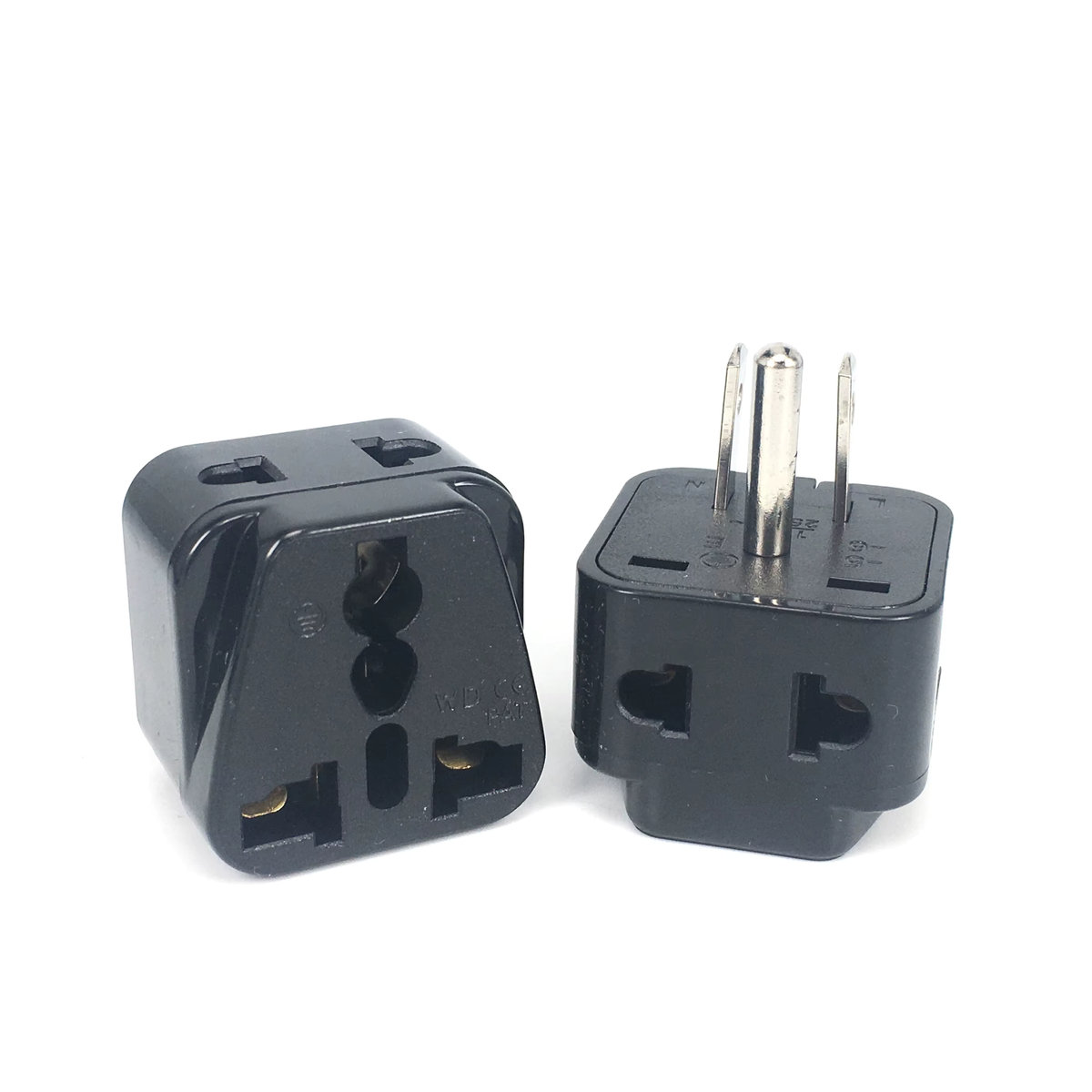 Bolantedz 2 in 1 Universal Reiseadapter für UK US EU IL mit US auf EU Stecker in Schwarz/Weiß - Bild 2
