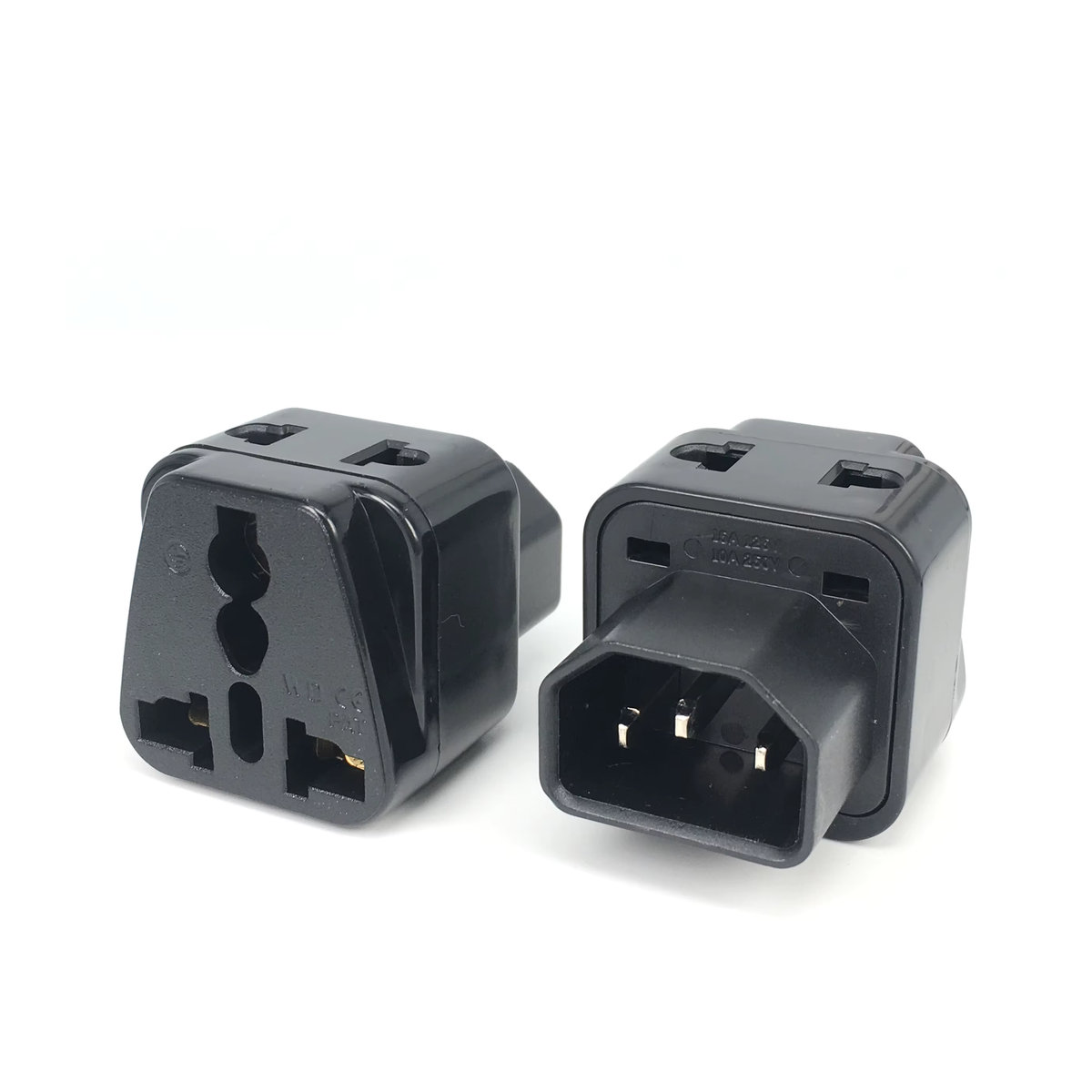 Bolantedz 2 in 1 Universal Reiseadapter für UK US EU IL mit US auf EU Stecker in Schwarz/Weiß - Bild 5