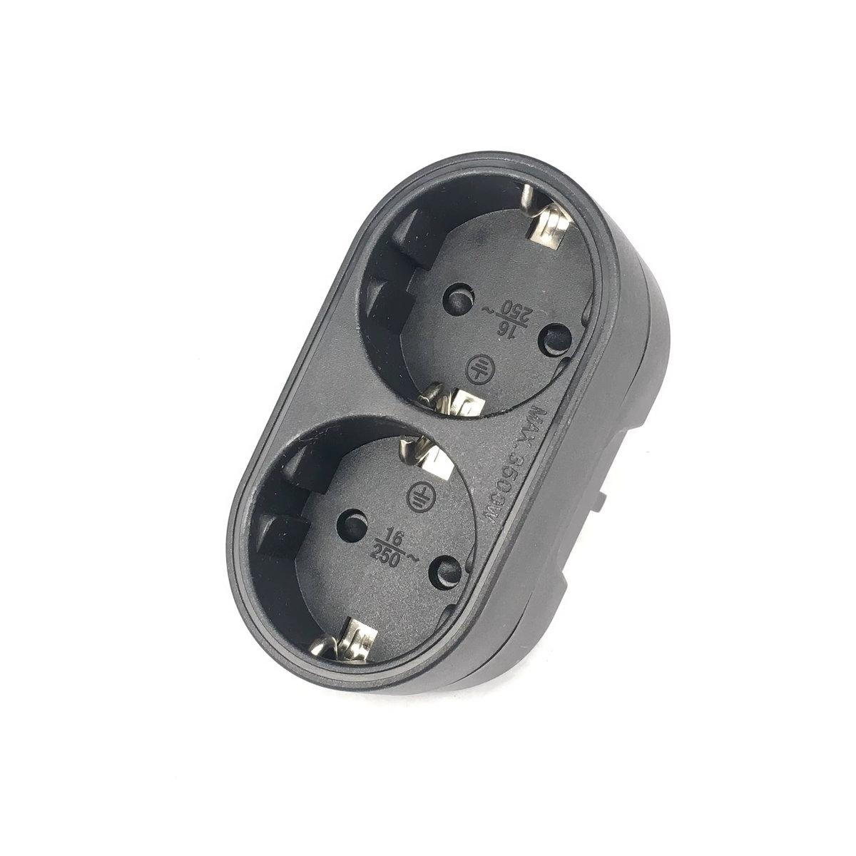 Bolantedz Steckdosenleiste Verteilungsadapter mit 2 Steckdosen in Weiß oder Schwarz, 16 A/250 V, deutscher Standard - Bild 4