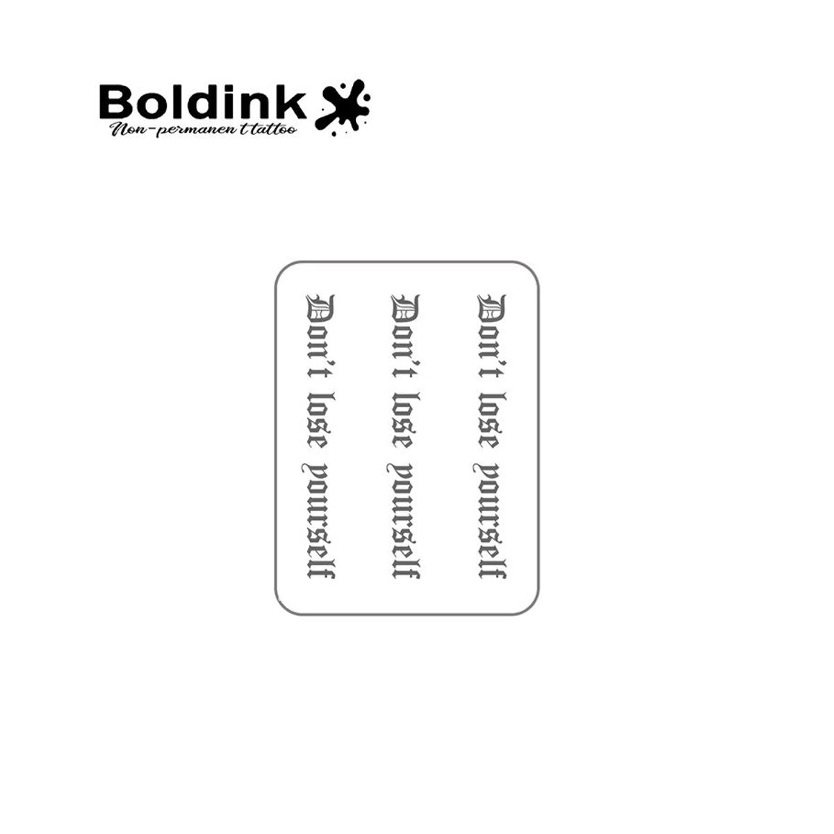 Boldink Gothic Tattoo Aufkleber Don't Lose Yourself mit Krone in Schwarz - Bild 4
