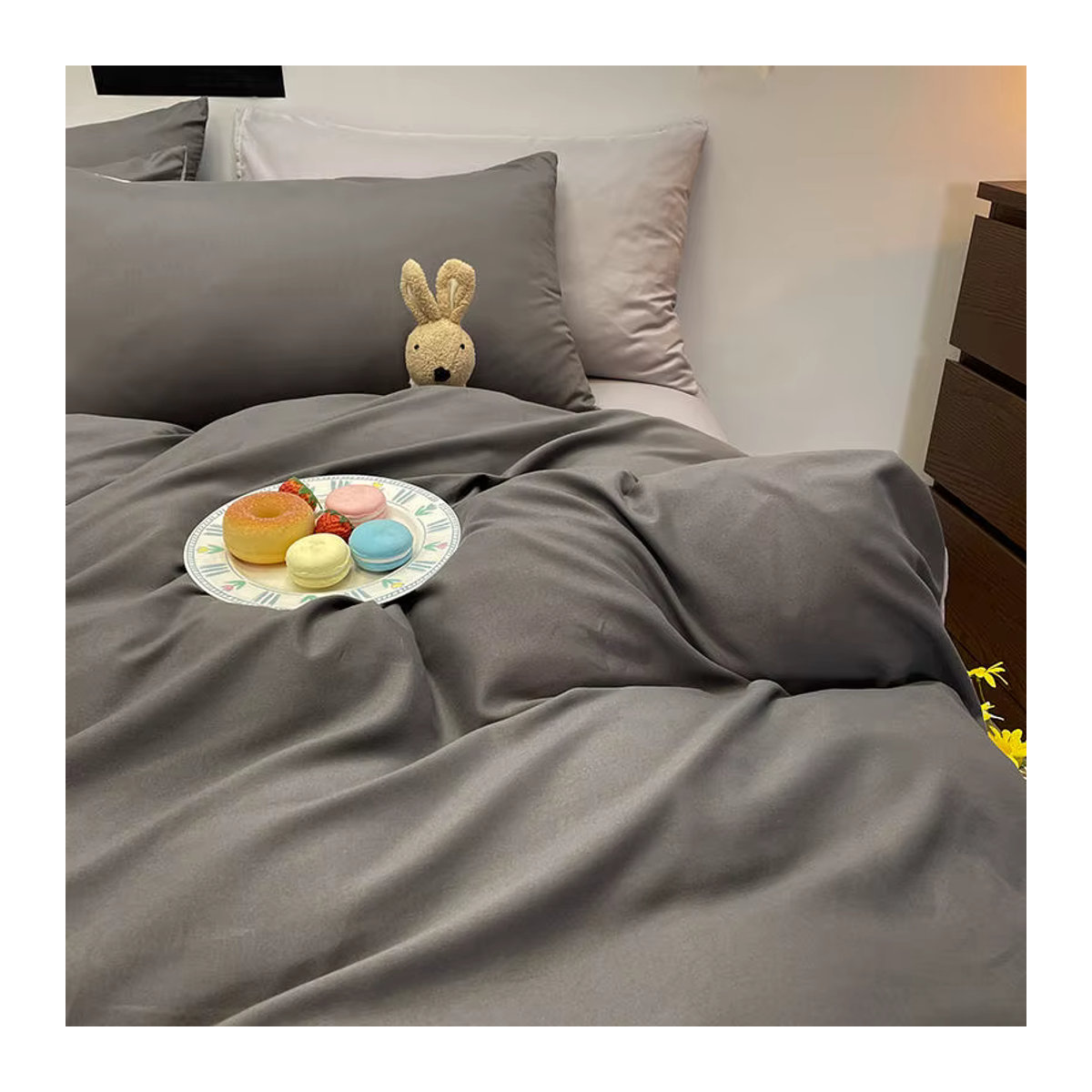 Bonenjoy Bettbezug Nordica Cama Dunkelgrau für Doppelbett Queen-/King-Size 150 cm - Bild 5