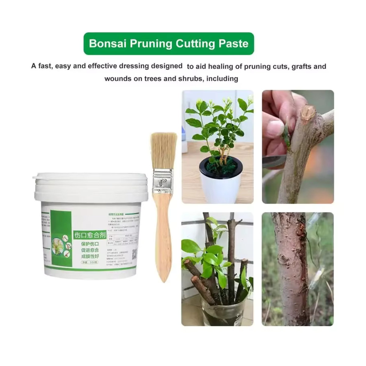 Bonsai Cut Paste Baumwunden-Reparaturpaste zur Wundheilung und Versiegelung von Schnittstellen und Pfropfungen - Bild 3