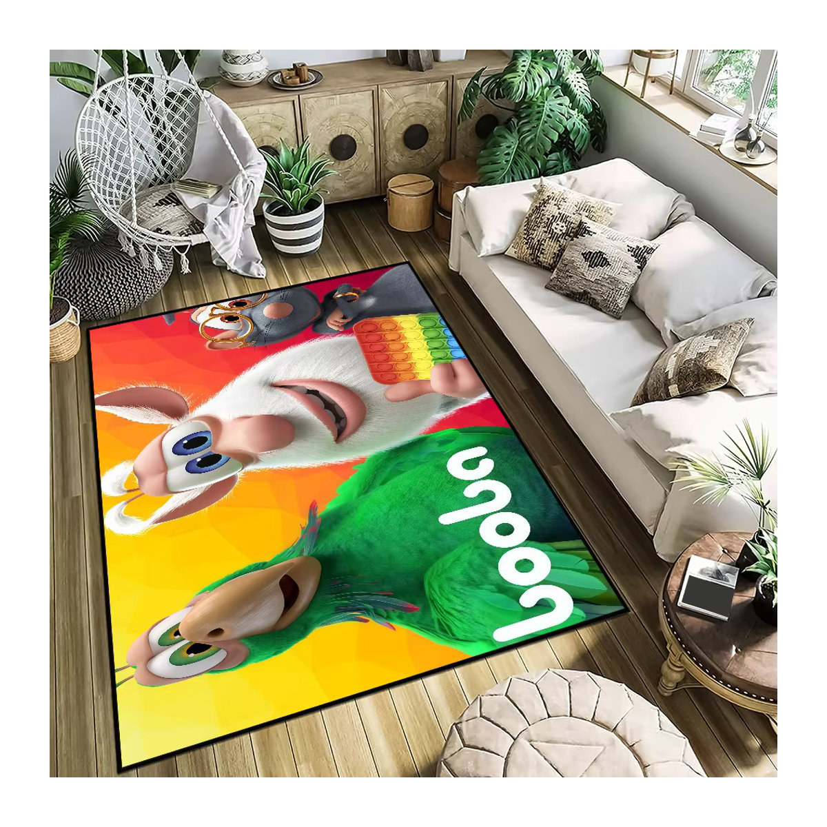 Booba Cartoon Fußmatte mehrfarbig für Wohnzimmer, Schlafzimmer oder Bad - Bild 2