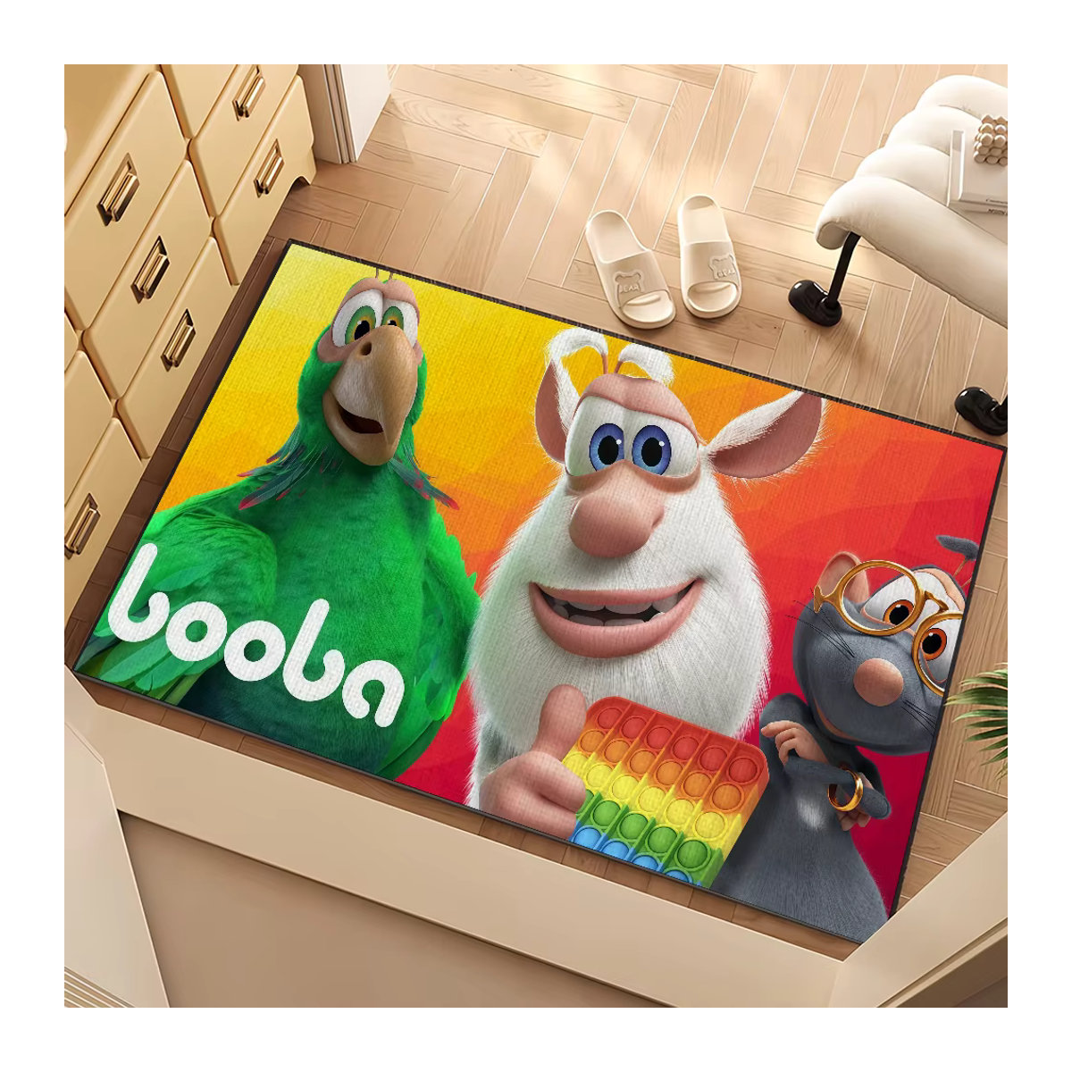 Booba Cartoon Fußmatte mehrfarbig für Wohnzimmer, Schlafzimmer oder Bad - Bild 5