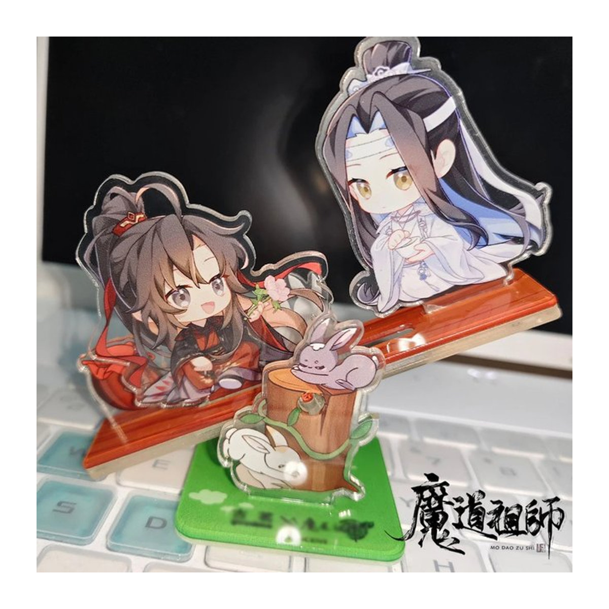 BOOCRE Anime Acryl Aufsteller Großmeister der dämonischen Kultivierung Wei Wuxian und Lan Wangji Cosplay Standfigur mehrfarbig - Bild 1