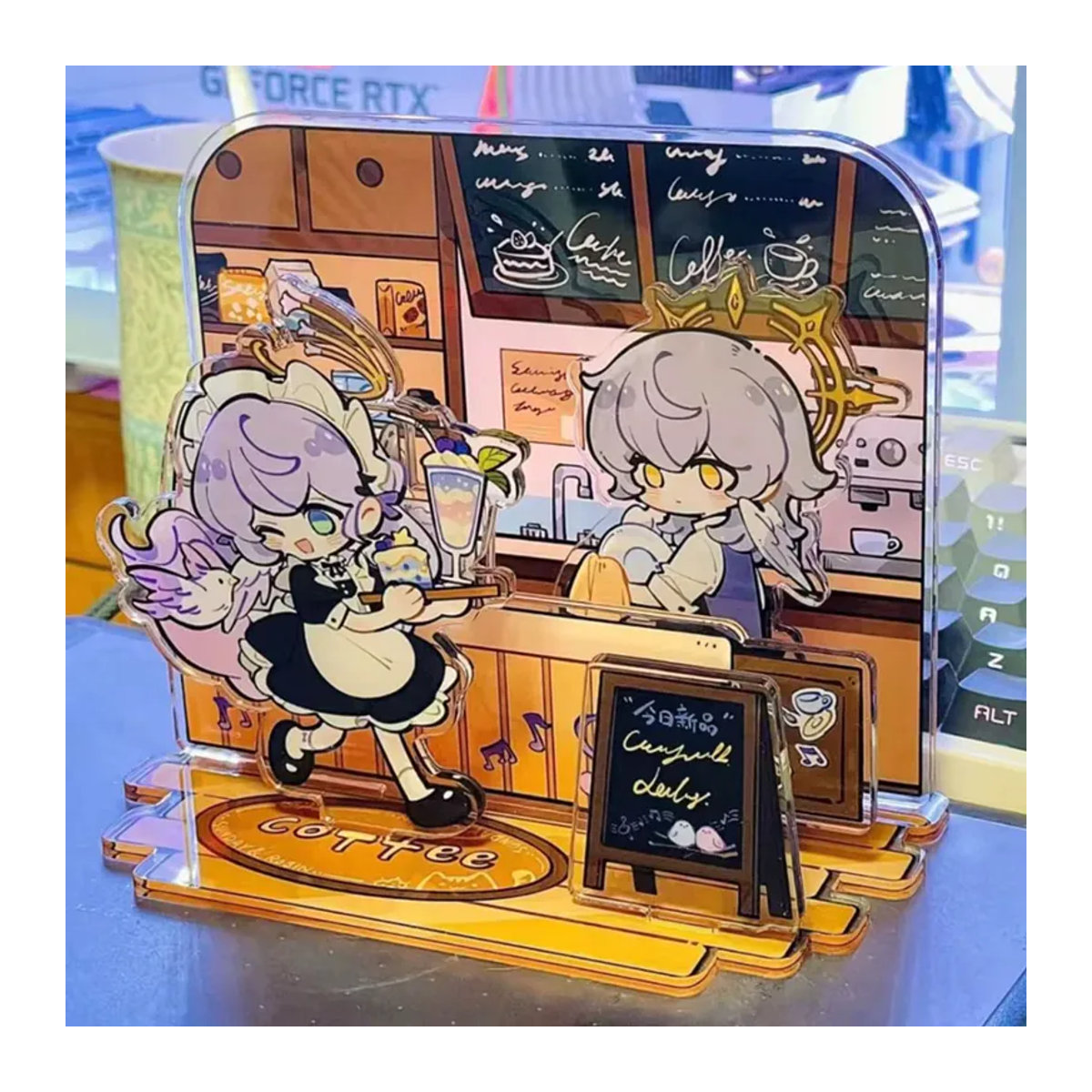 BOOCRE Honkai Star Rail Robin und Sunday Acryl-Figur als Desktop-Dekoration, mehrfarbig - Bild 2