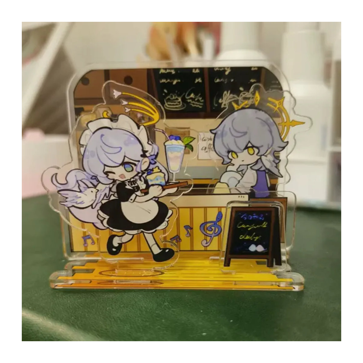 BOOCRE Honkai Star Rail Robin und Sunday Acryl-Figur als Desktop-Dekoration, mehrfarbig - Bild 3