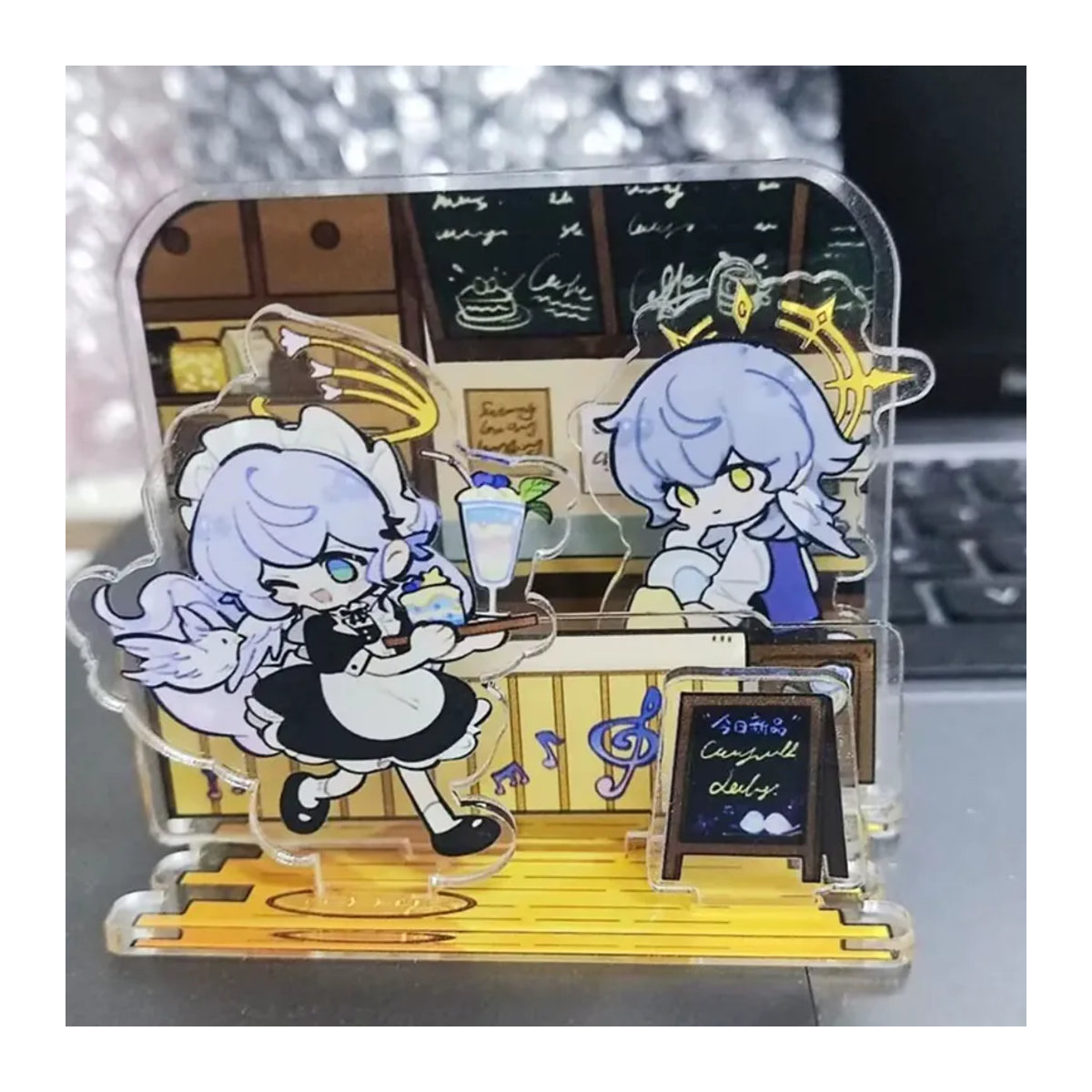 BOOCRE Honkai Star Rail Robin und Sunday Acryl-Figur als Desktop-Dekoration, mehrfarbig - Bild 4