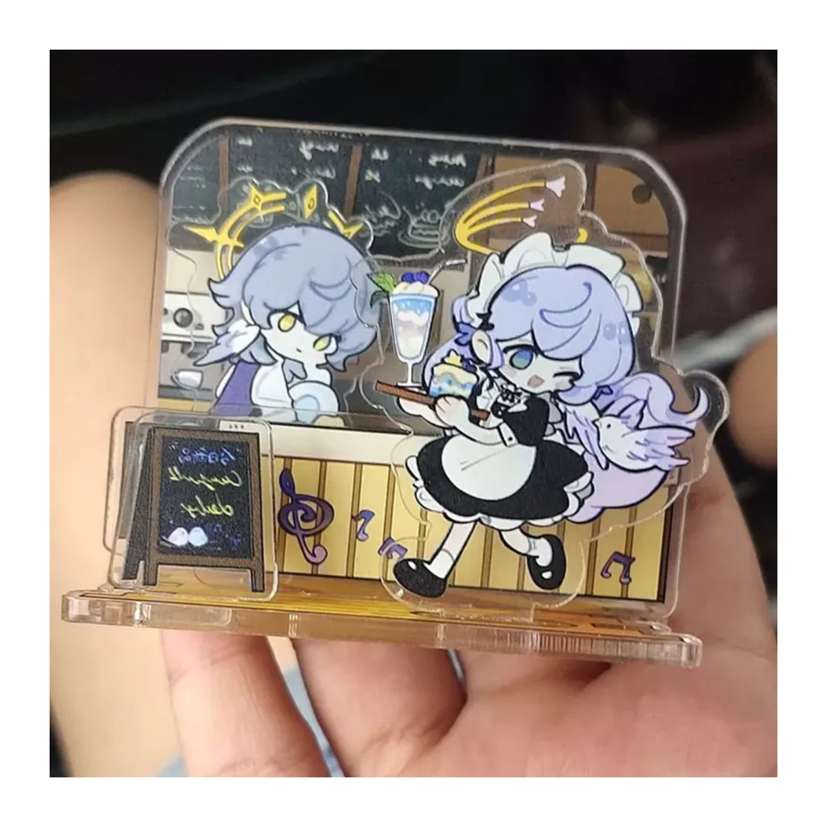 BOOCRE Honkai Star Rail Robin und Sunday Acryl-Figur als Desktop-Dekoration, mehrfarbig - Bild 6