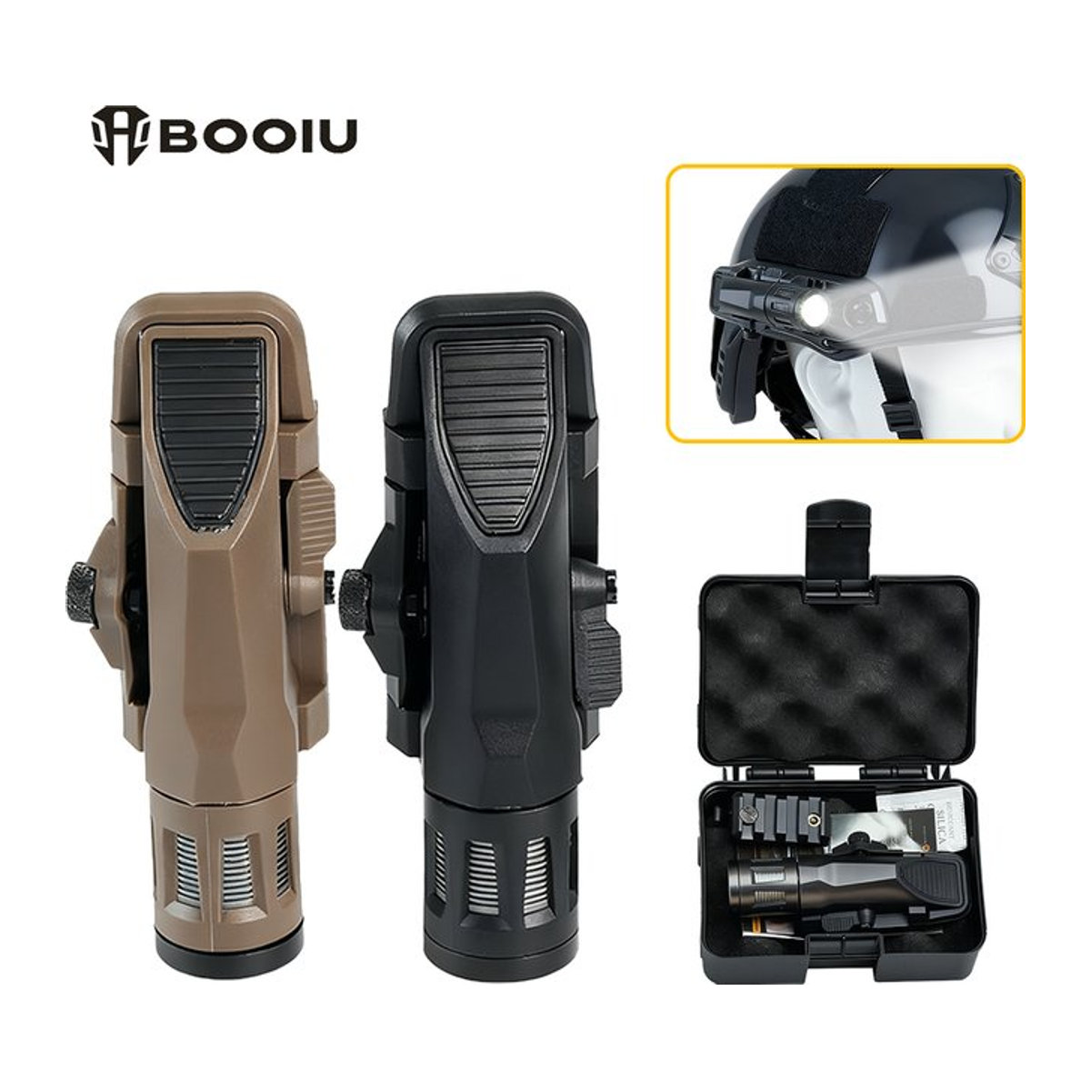 BOOIU Taktische Taschenlampe WML-G2 aus Nylon und Metall mit Strobe-LED-Licht für Airsoft, Outdoor und Jagd, wasserdicht - Bild 1