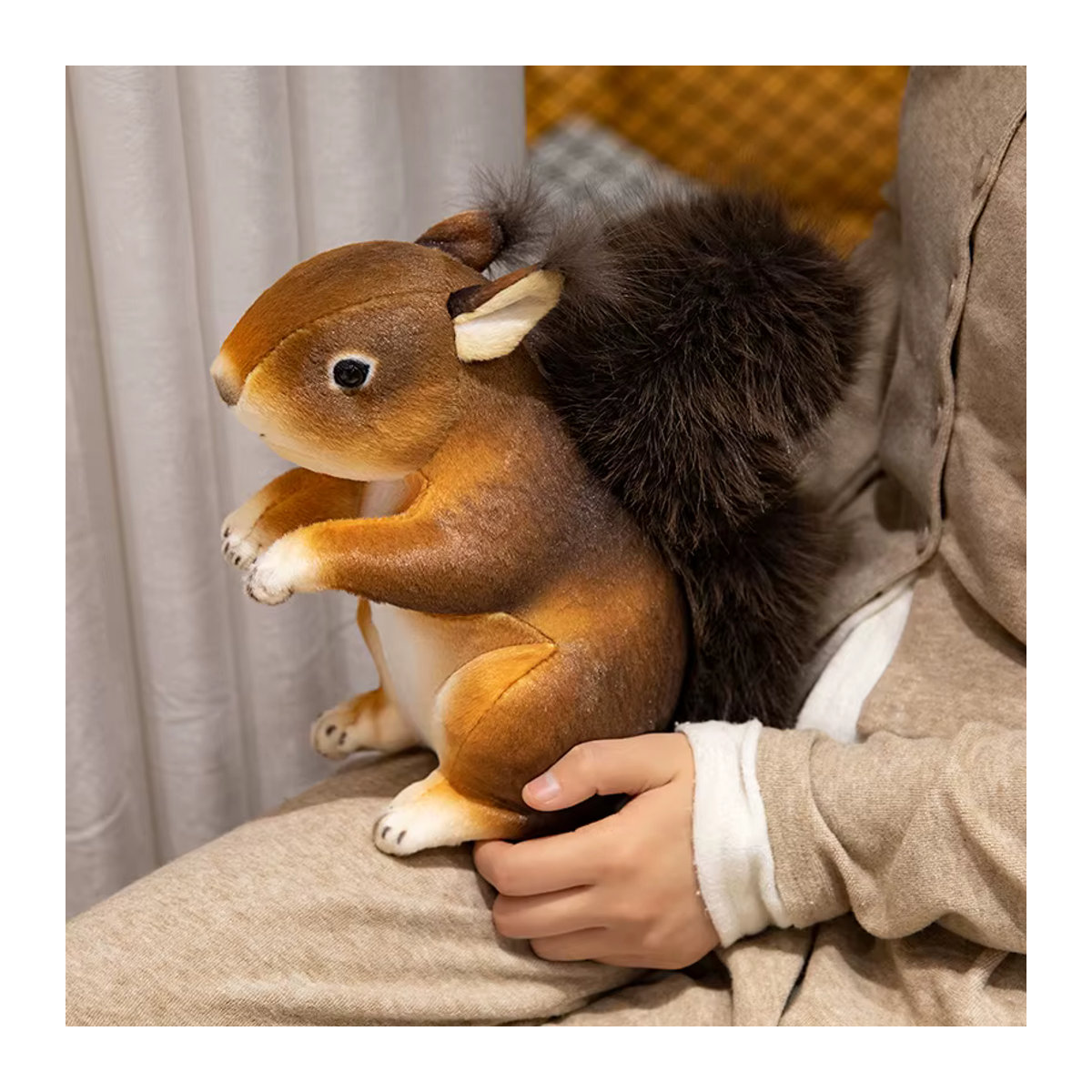 BOOKFONG Eichhörnchen-Plüschtier in Orange und Braun, 20 cm Stofftier für Kinder - Bild 6