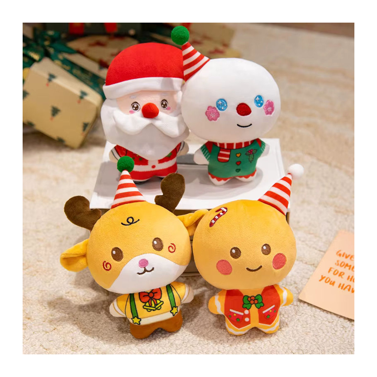 BOOKFONG Kawaii Weihnachtsmann Dekoration aus Textil in Mehrfarbig - Bild 4
