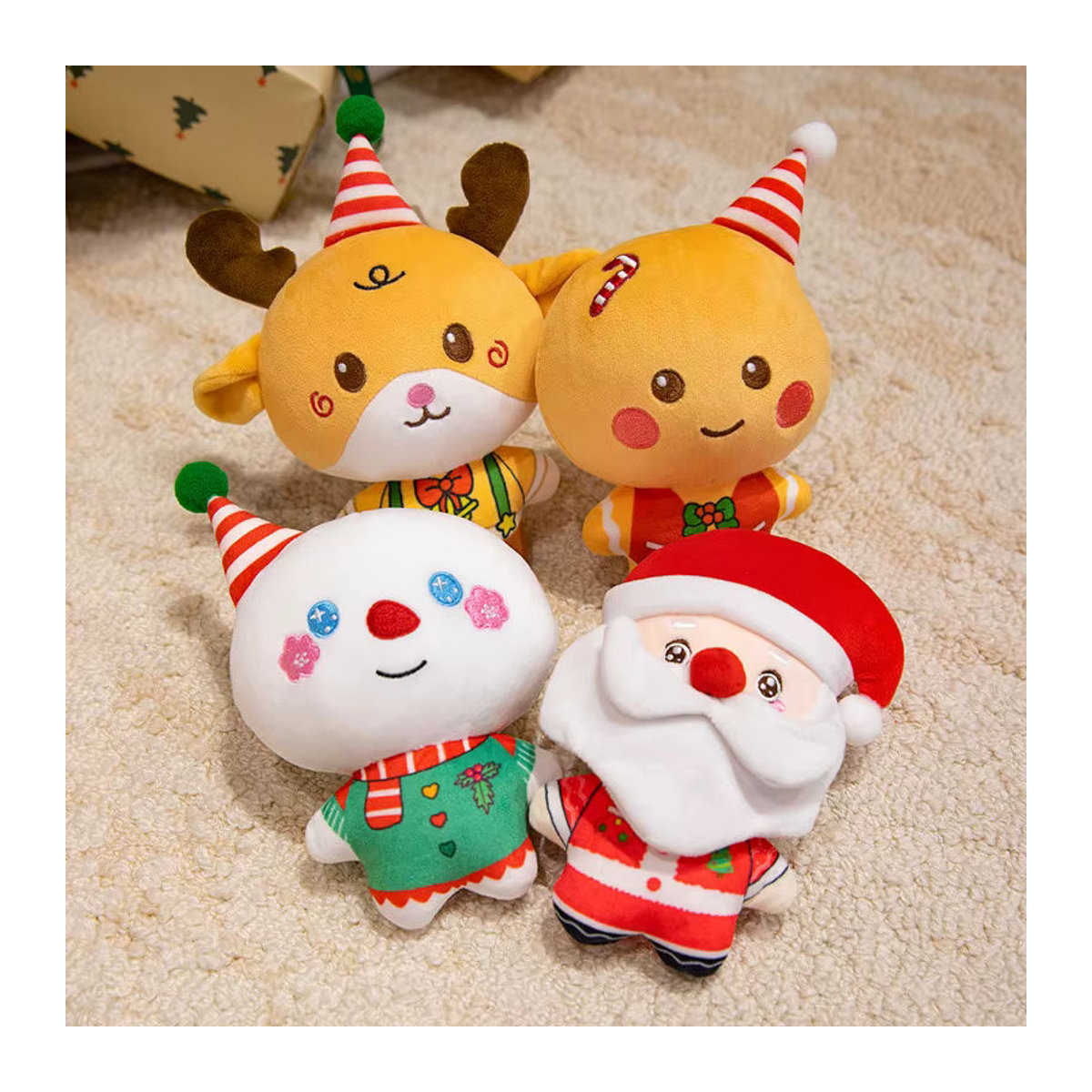 BOOKFONG Kawaii Weihnachtsmann Dekoration aus Textil in Mehrfarbig - Bild 5