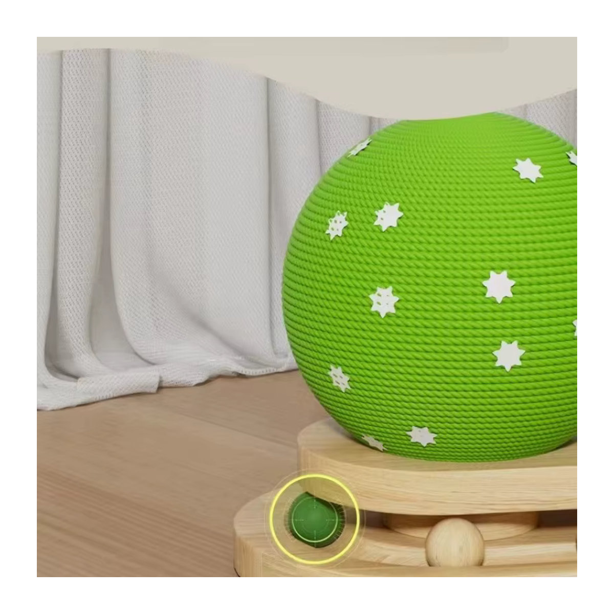 Booteely Kaktus Kratzsäule für Katzen mit Greifball und Textiloberfläche, Grün - Bild 4