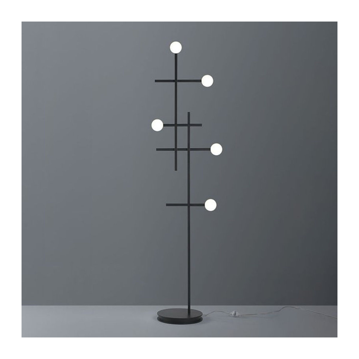 Bopp Leuchten Cross LED-Stehleuchte in Schwarz mit Glas aus minimalistischem Design - Bild 1
