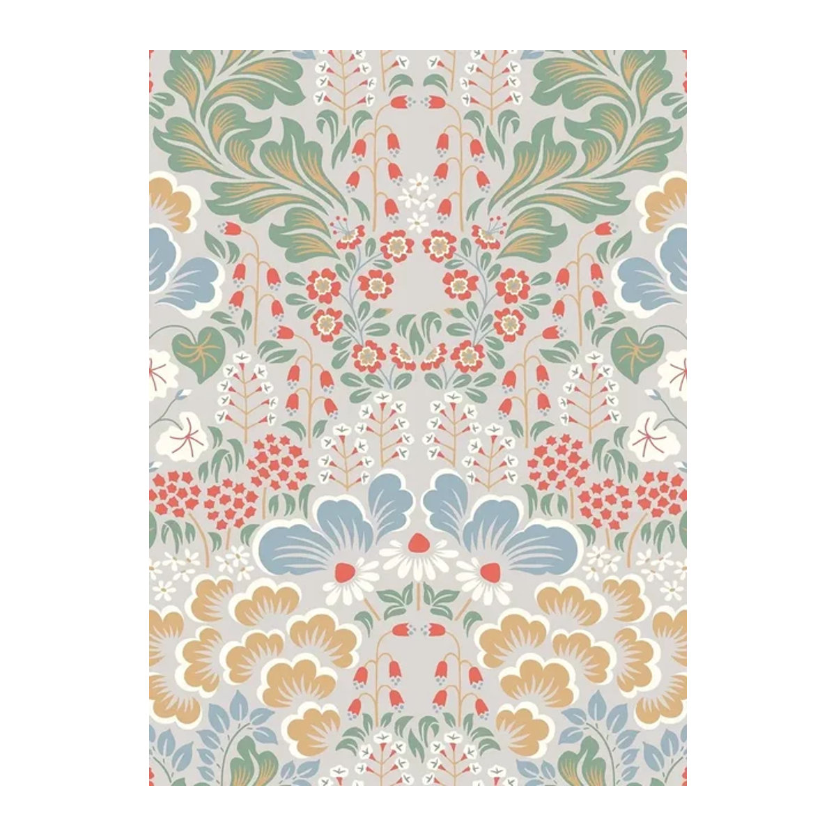 Boråstapeter Tapete Blomstervall in Beige und Bunt mit Blumenmuster aus Papier - Bild 1
