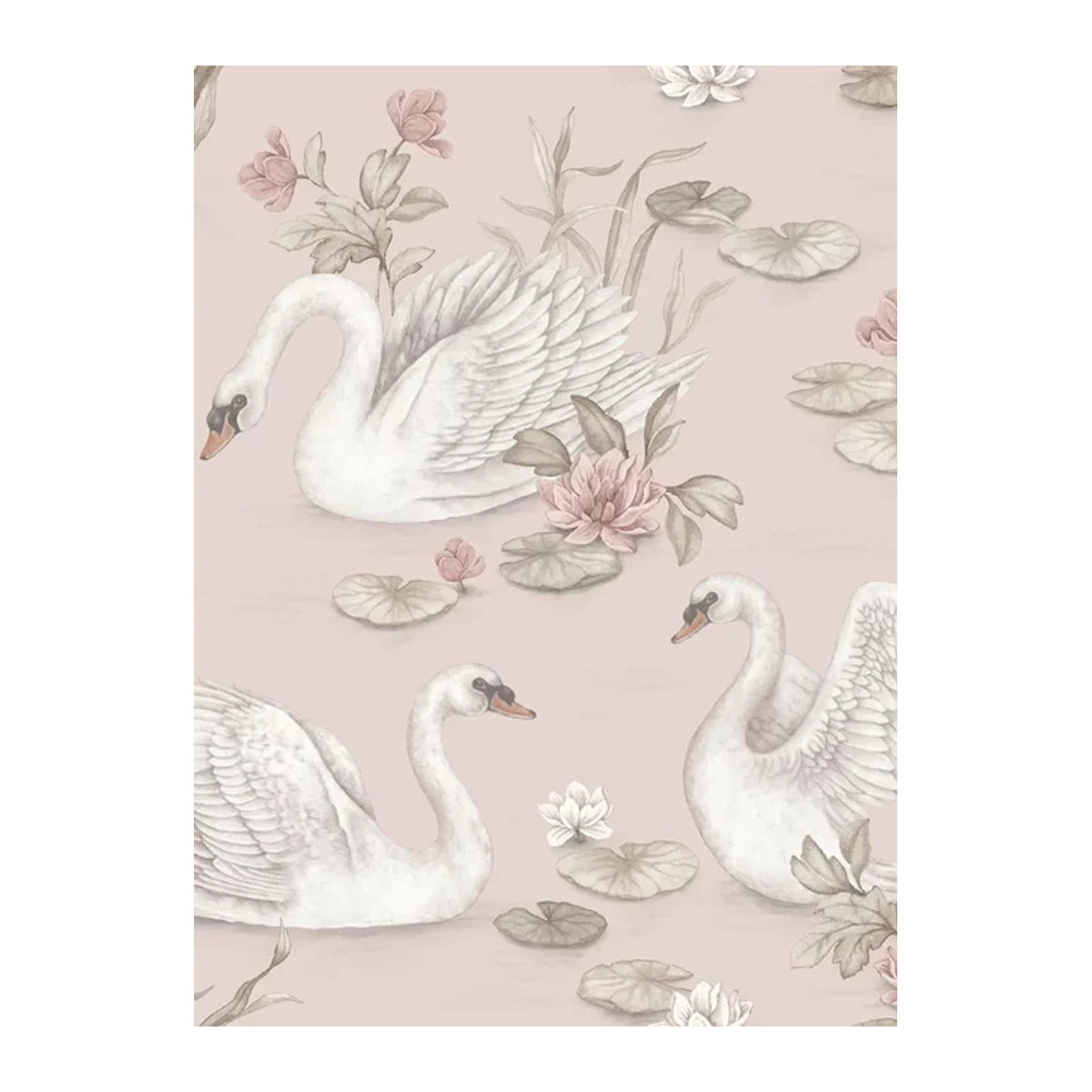 BoråsTapeter Tapete Lily Swan in Beige mit Blumenmuster - Bild 1