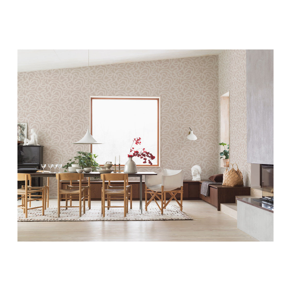 Boråstapeter Wallpaper Curve Geometrisch in Beige aus Papier - Bild 2