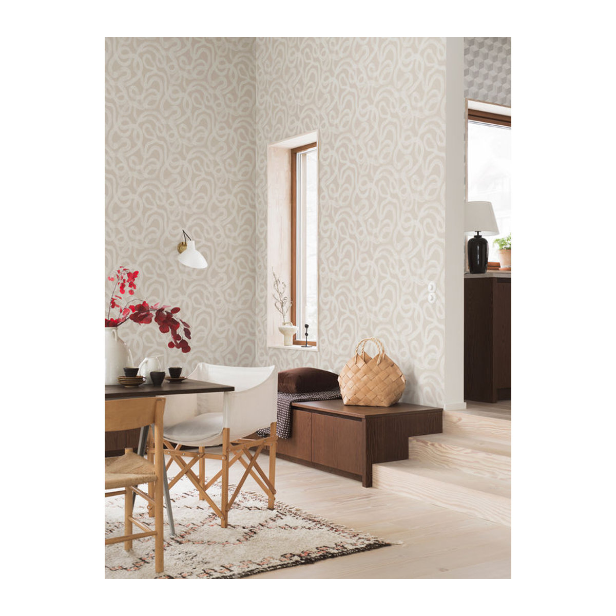 Boråstapeter Wallpaper Curve Geometrisch in Beige aus Papier - Bild 3