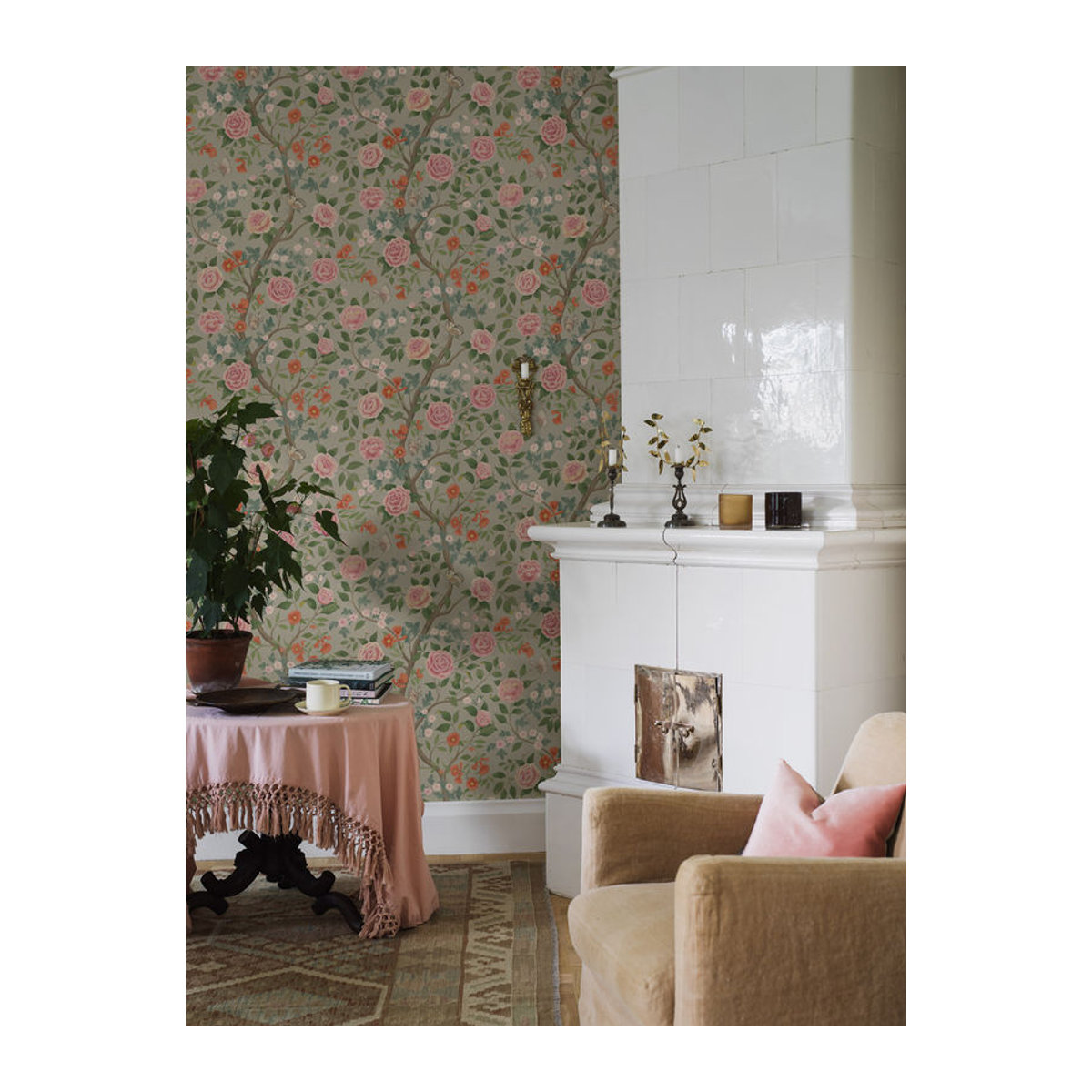 BoråsTapeter Wallpaper Kamelia in Bunt mit Blumenmuster - 5729 - Bild 3