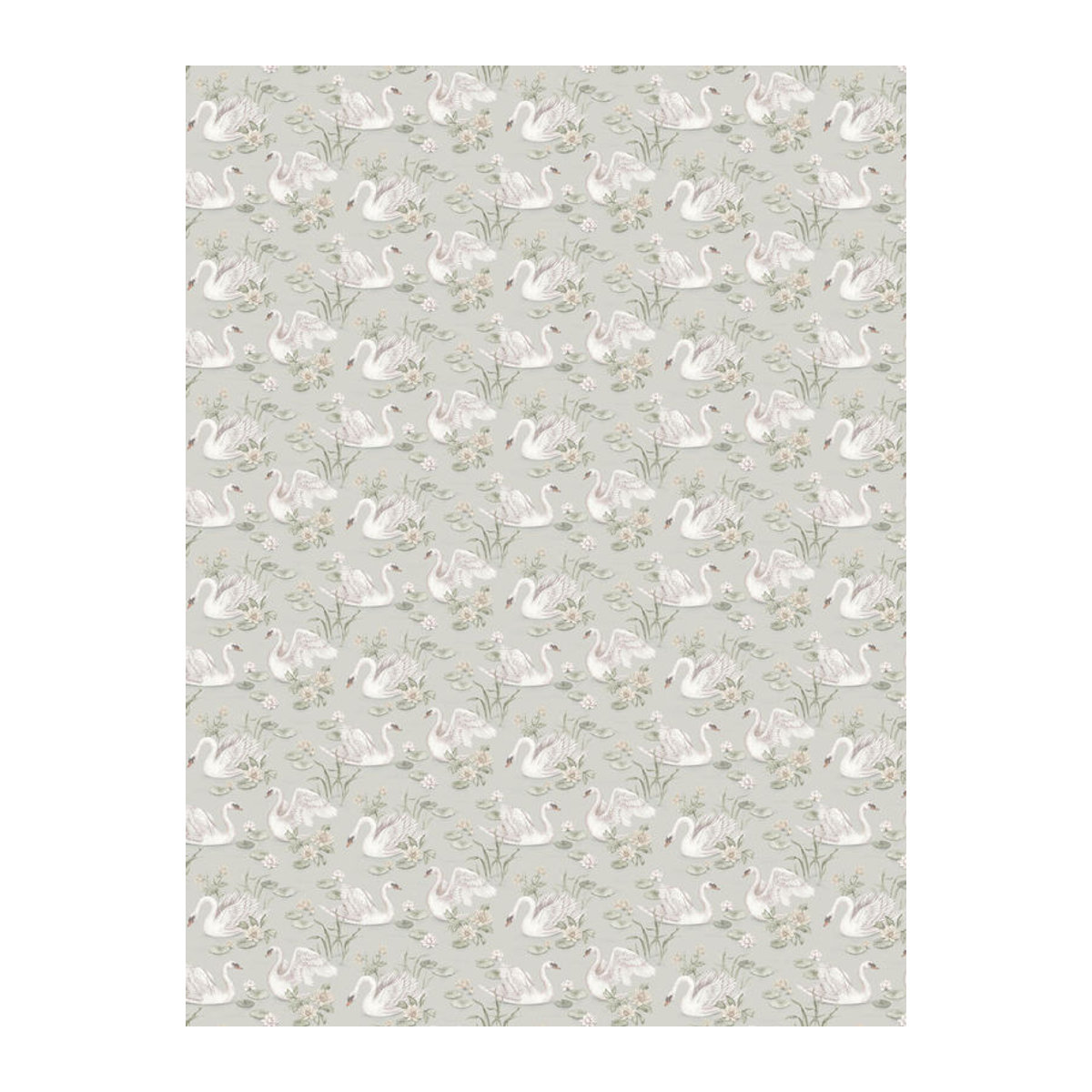 BoråsTapeter Wallpaper Lily Swan - Tapete mit Blumenmuster in Grau - Bild 2