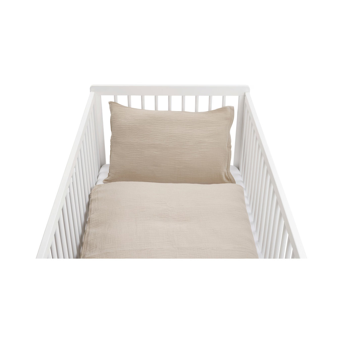 Bornino Home Bettwäsche aus Musselin in Beige mit Reißverschluss, B/H: 40 x 60 cm und 100 x 135 cm - Bild 1