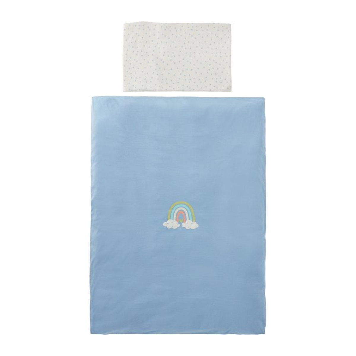 Bornino Home Wende-Bettwäsche Regenbogen mehrfarbig blau mit Knopfverschluss, B/T: 40 x 60 cm und 100 x 135 cm - Bild 1