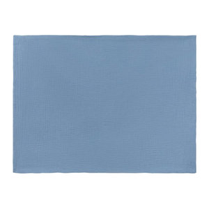 Bornino Home Wende-Kuscheldecke Musselin Blau B/T/H: 75 x 100 cm