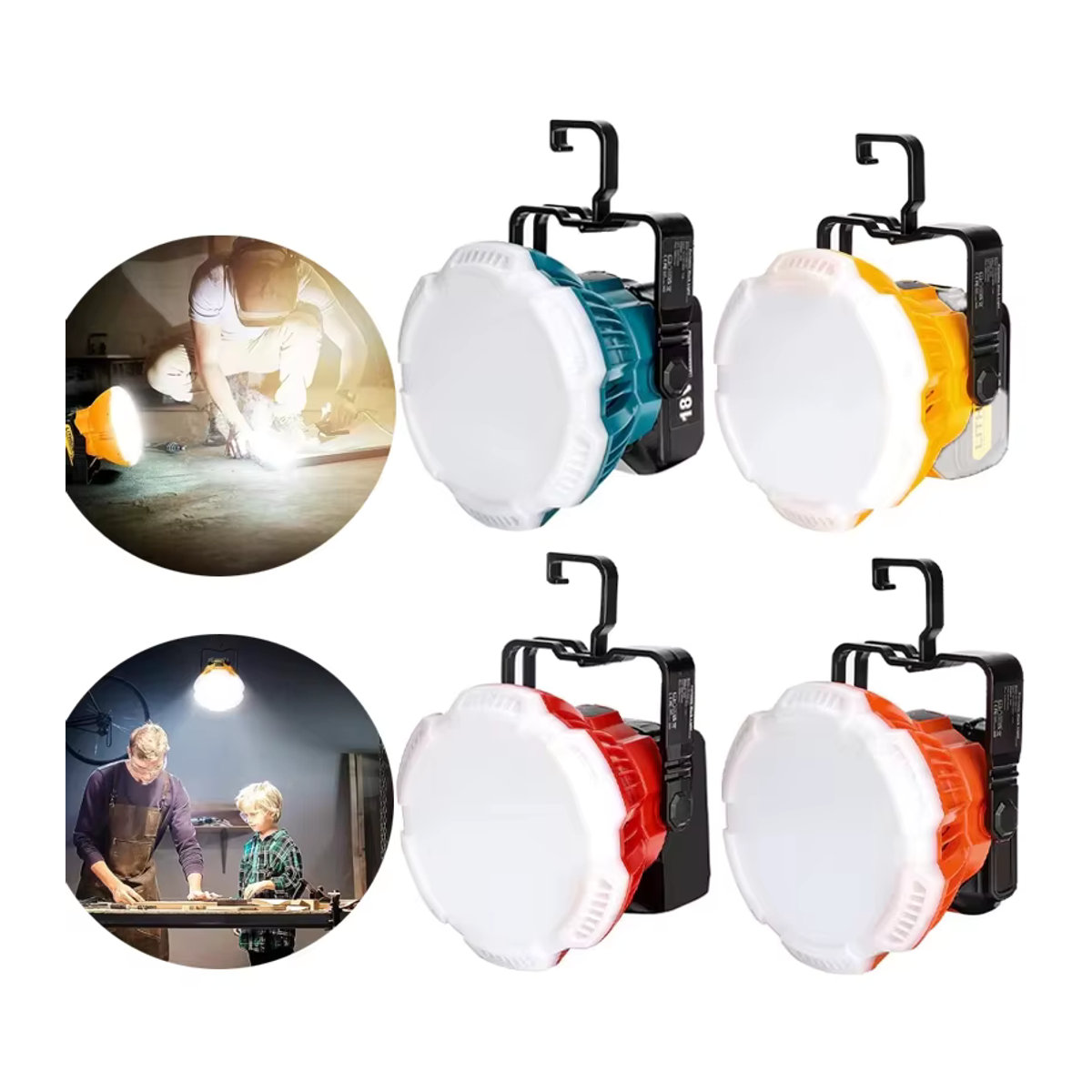 Bosch 24 W LED-Arbeitsleuchte für 18 V Akkus mit 2400 lm Lichtleistung, tragbare Außenleuchte und Arbeitslampe - Bild 7